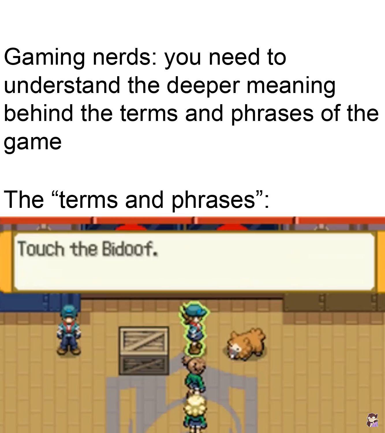 Touch the bidoof gaming