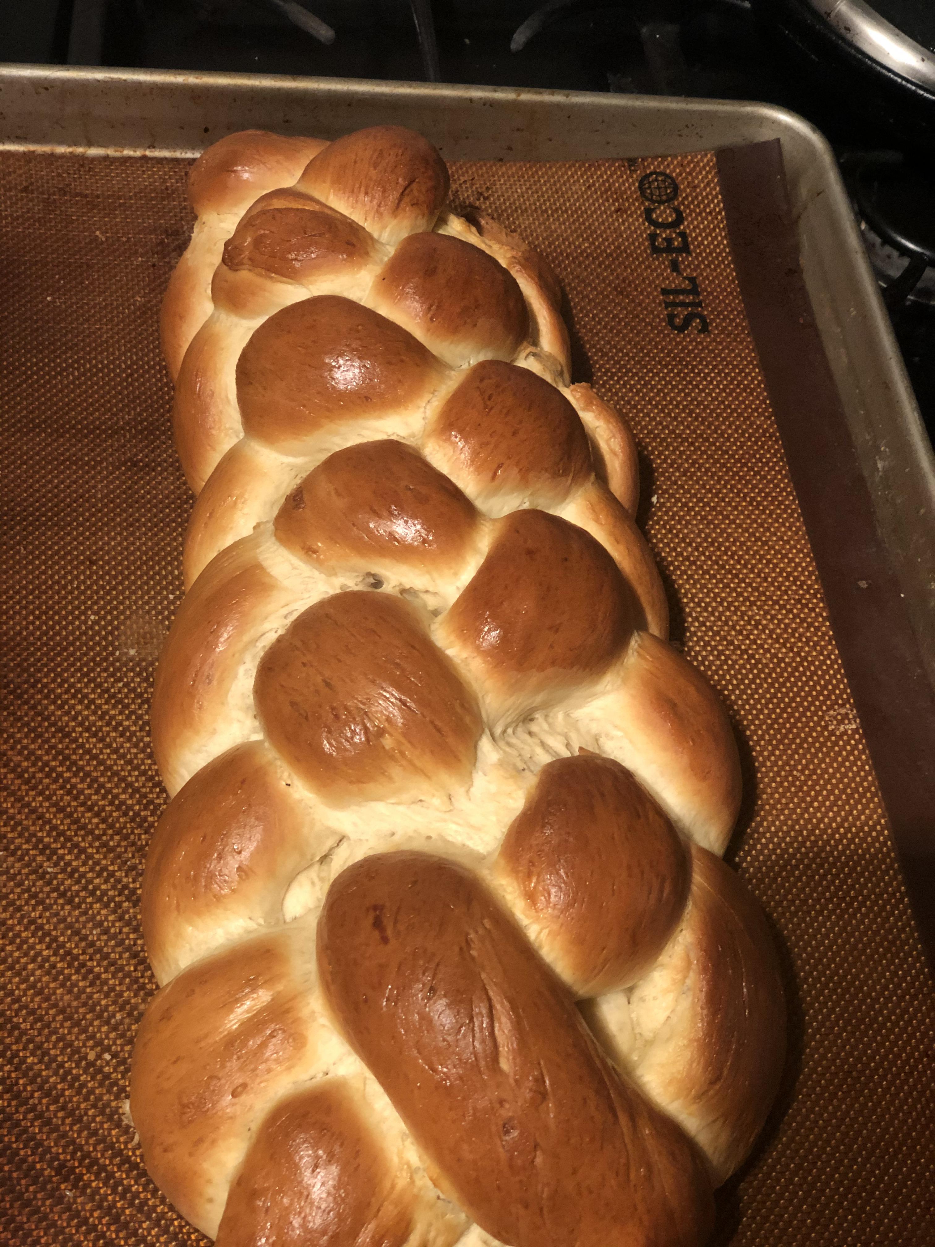 2nd attempt at 6 strand braided Challah Breadit