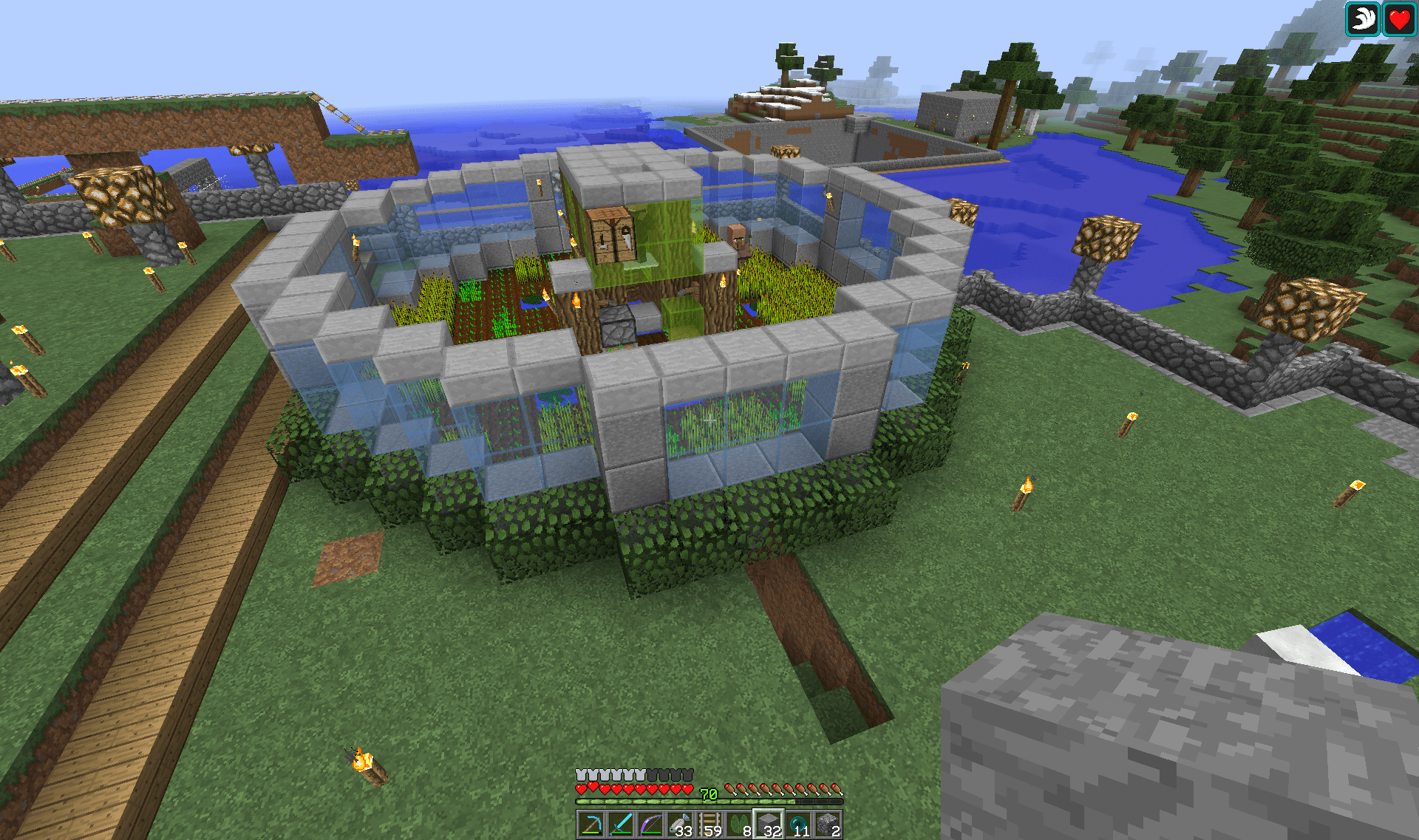 Should this farmer shoot bread or wheat? / Minecraft