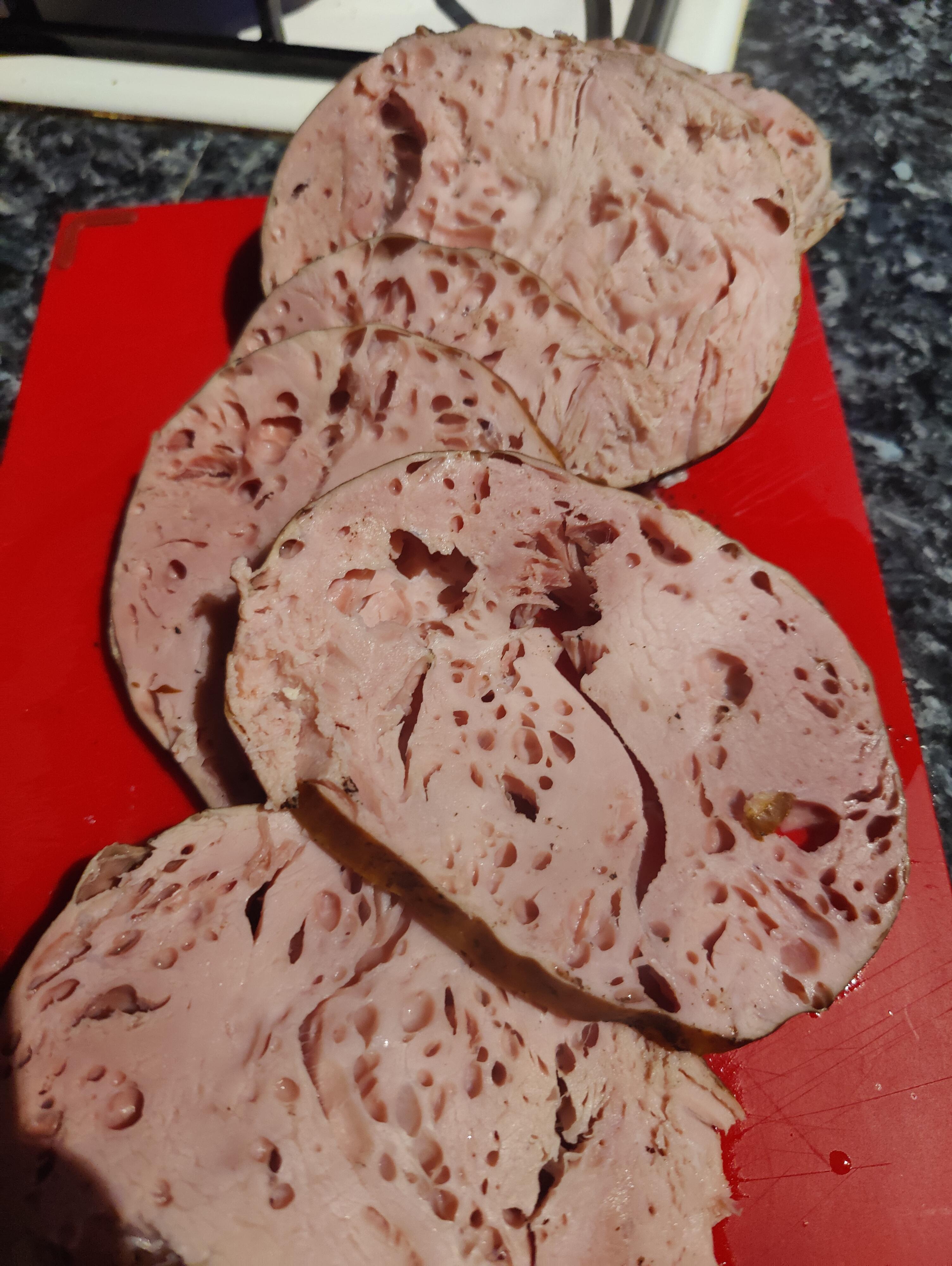 why does my slow cooked gammon joint look like this? I feel infected