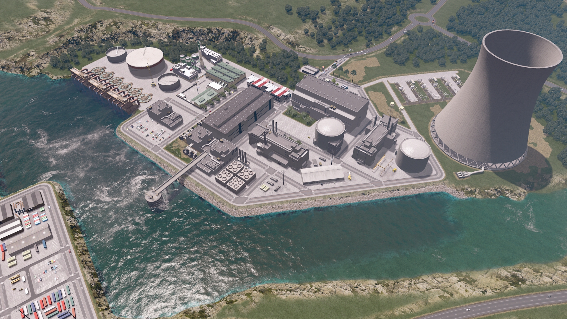 Finally I built a decent power plant for my growing city. r