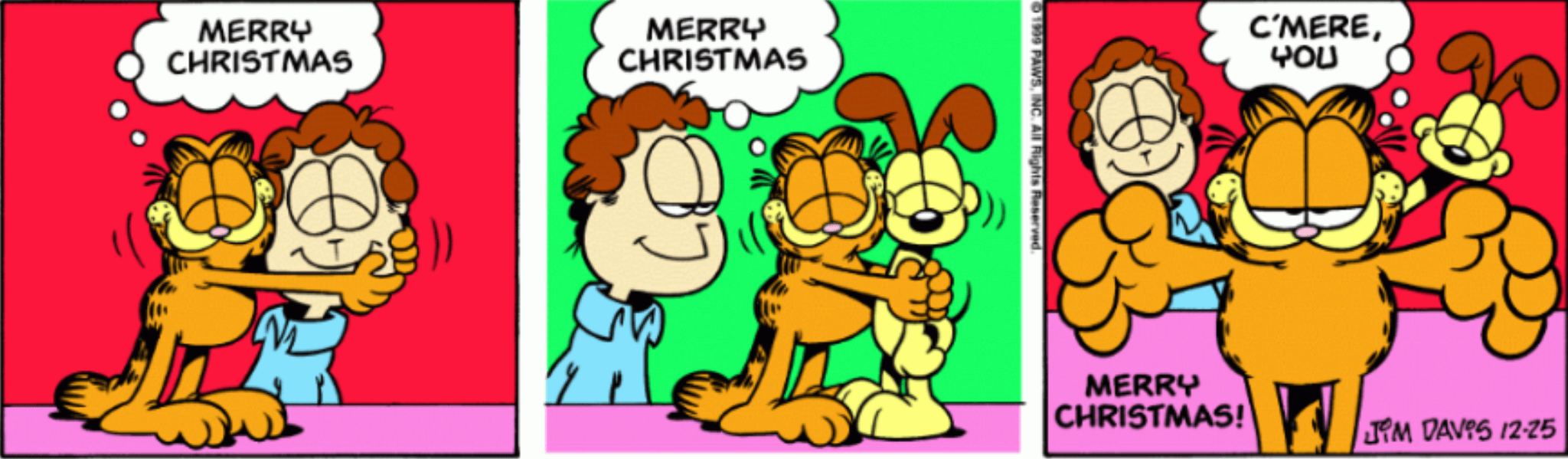 Merry Christmas Garfield Can we appreciate how wholesome the 1999 Christmas Garfield Strip is