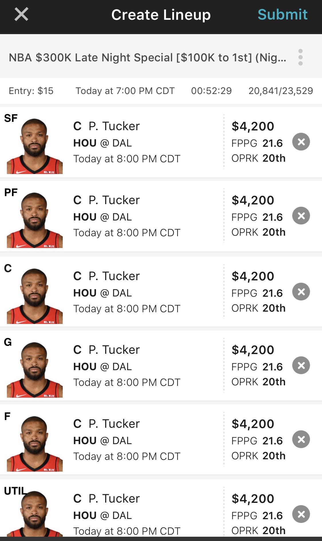 got my draft kings lineup set. just give me the money now. r/rockets