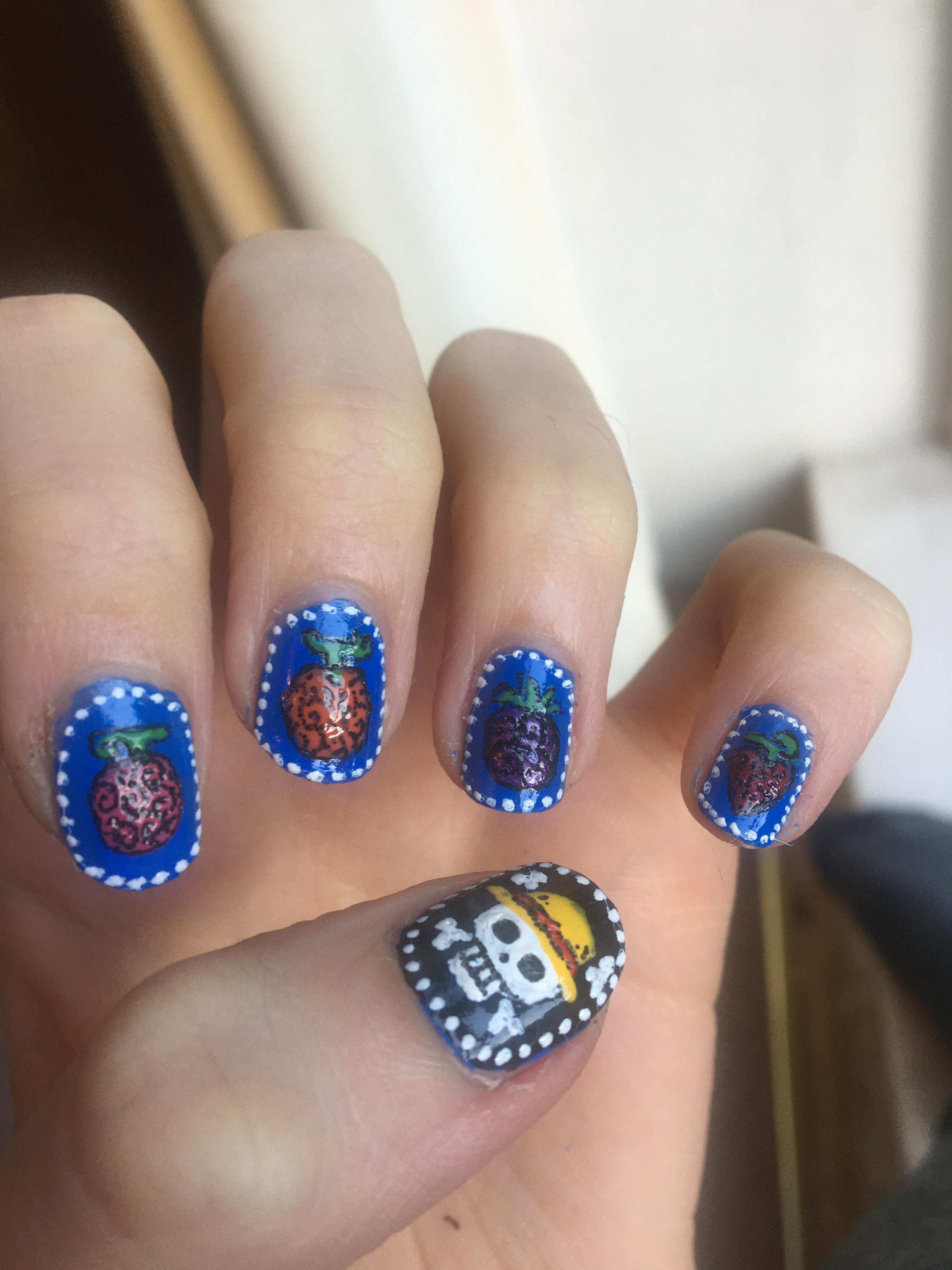 Trying some One Piece nail art r/OnePiece