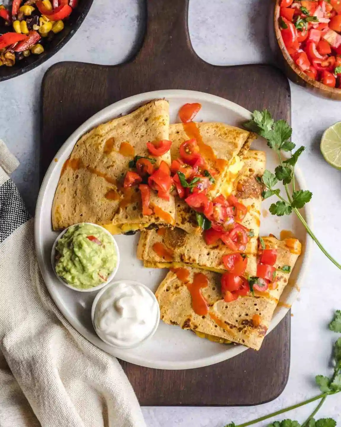 Vegan Protein Quesadillas (glutenfree, oilfree) r/veganrecipes