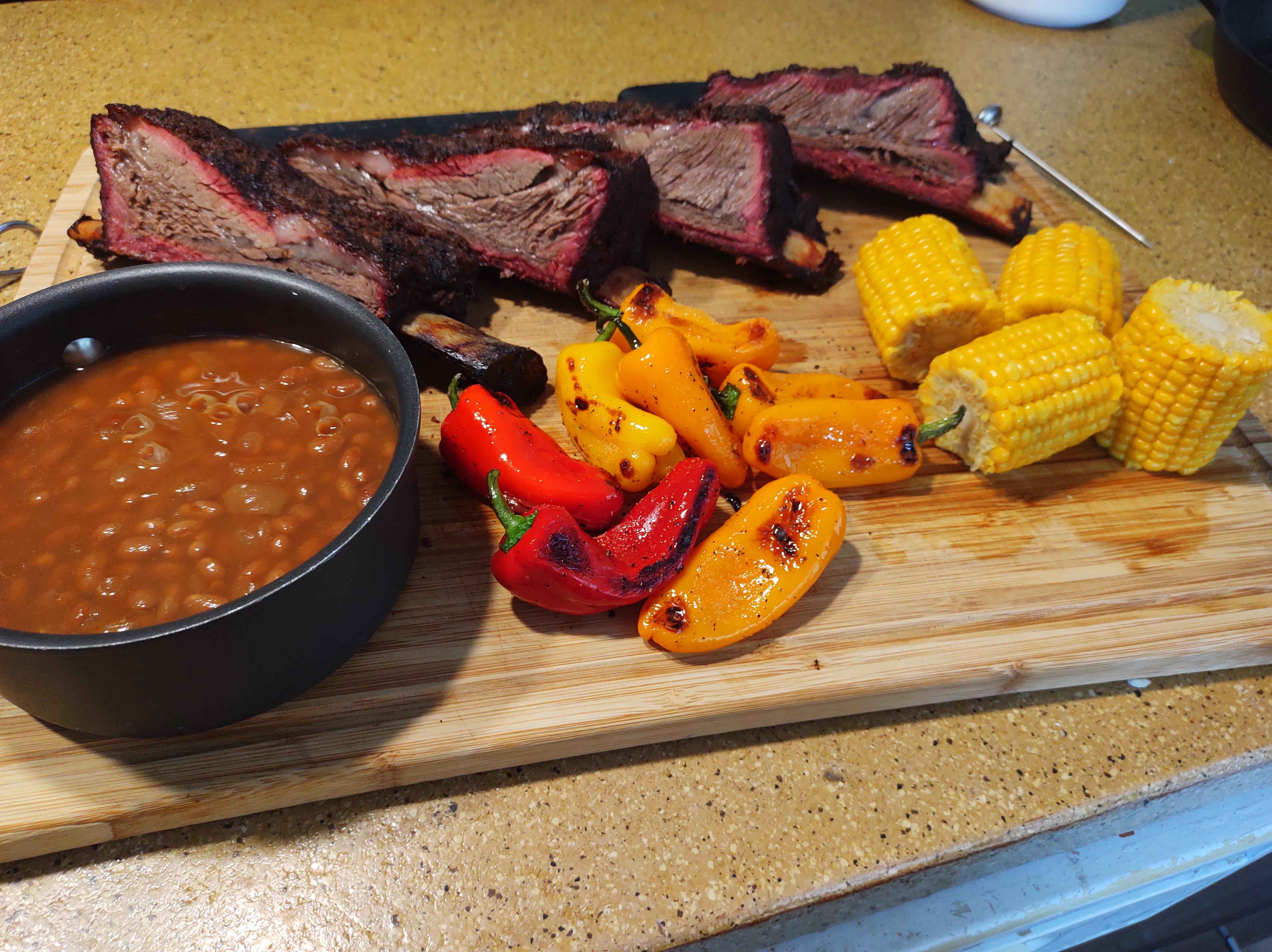 Smoked short ribs!! 5hrs 275 on my Oklahoma Joe's reverse flow r/BBQ