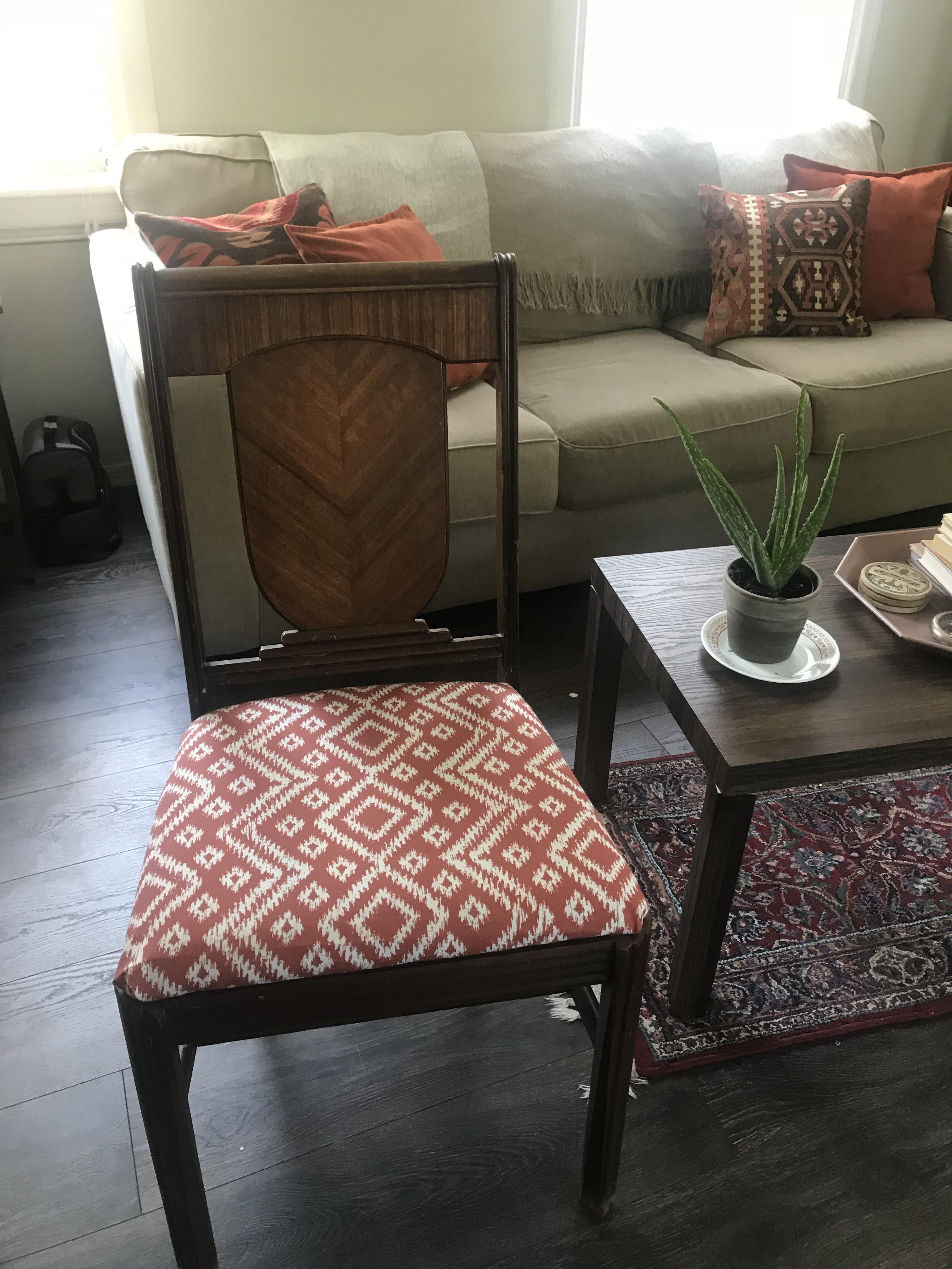 5 chair from Habitat for Humanity Restore! Spent 5 on new fabric and