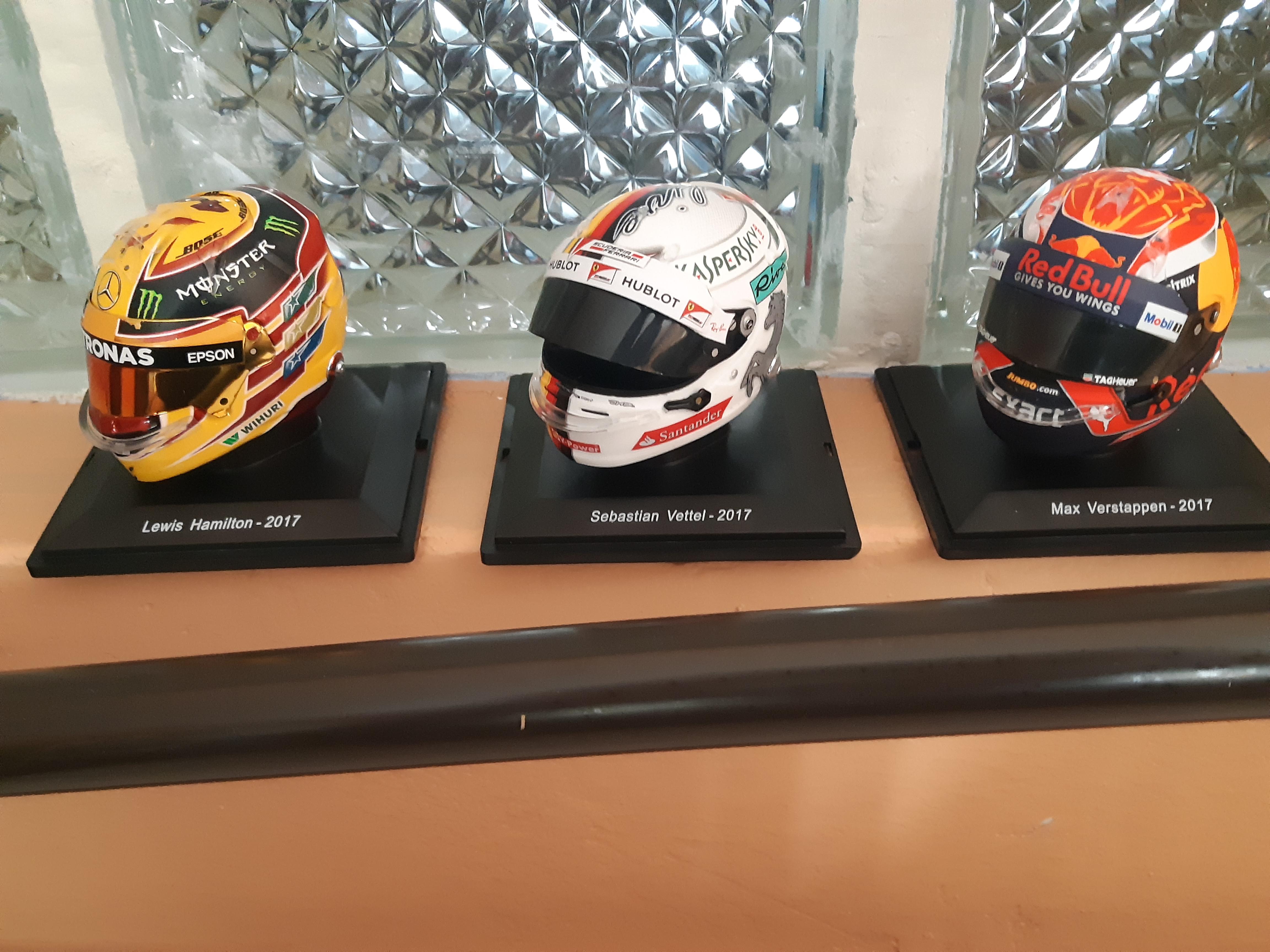 Panini Formula 1 replica helmets 15. Really cool and very detailed. 50