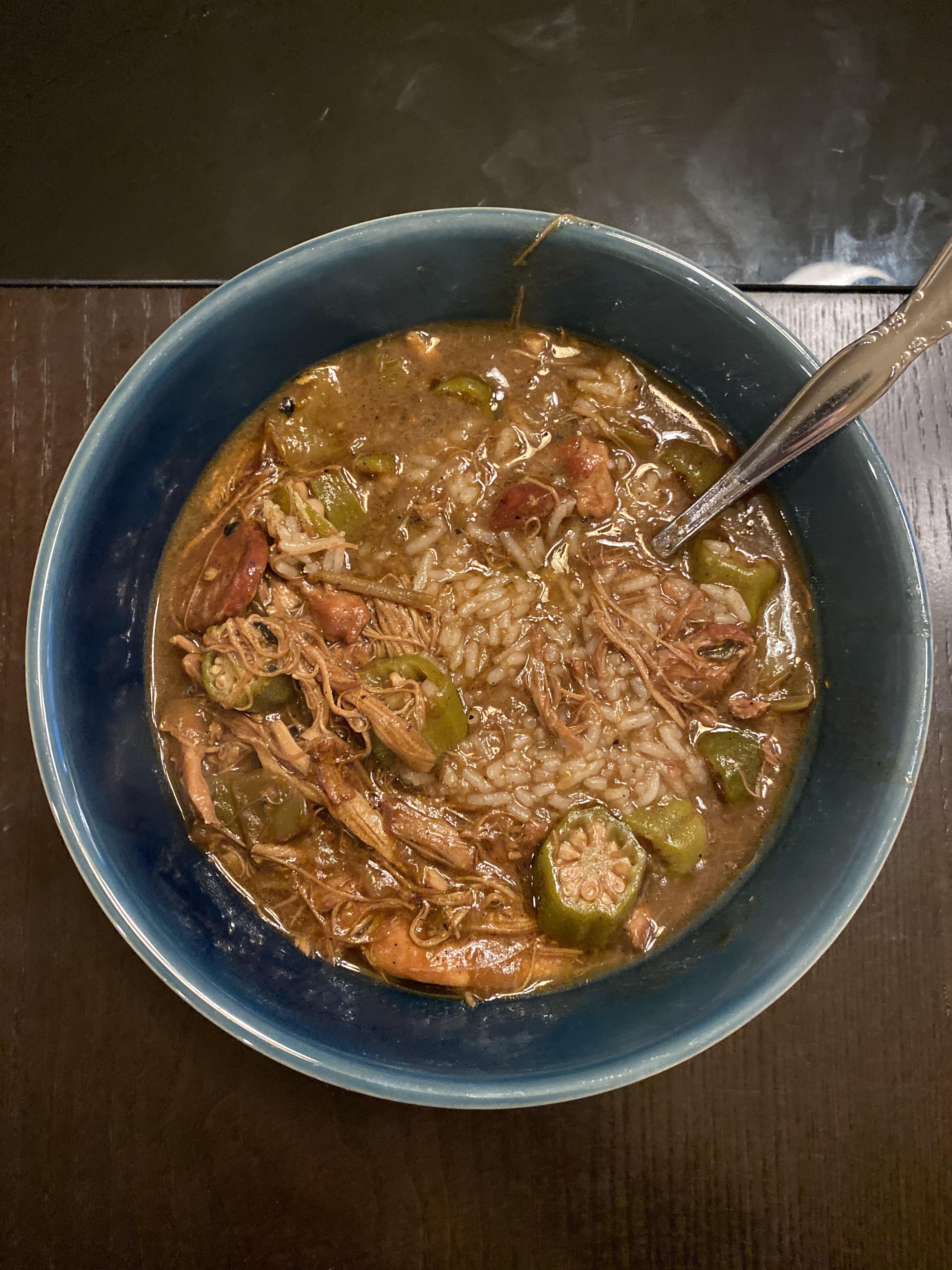 I’m from Oklahoma. Made my first gumbo today and wanted to share with y