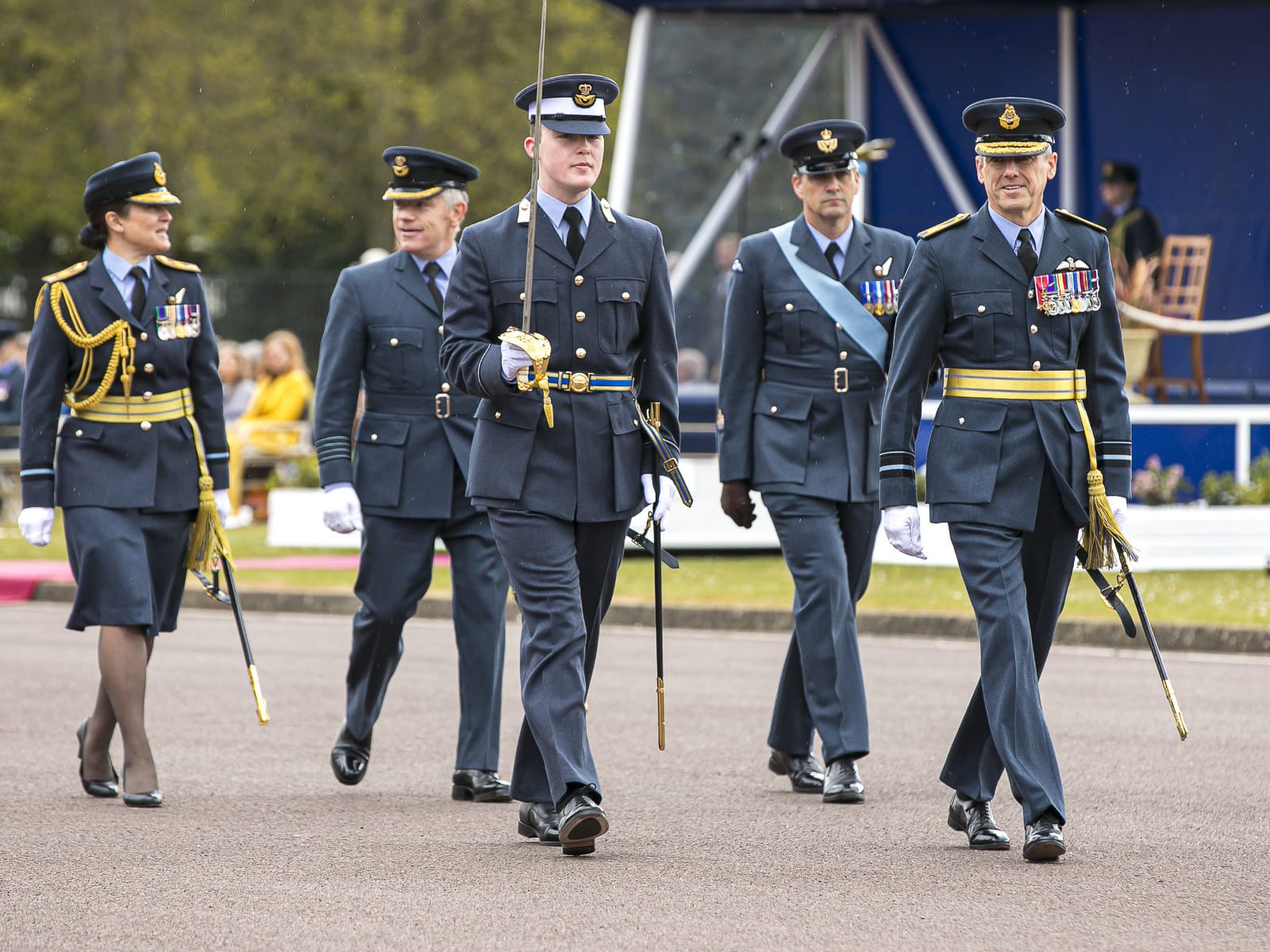 The formal uniform of the Royal Air Force, worn at a graduation