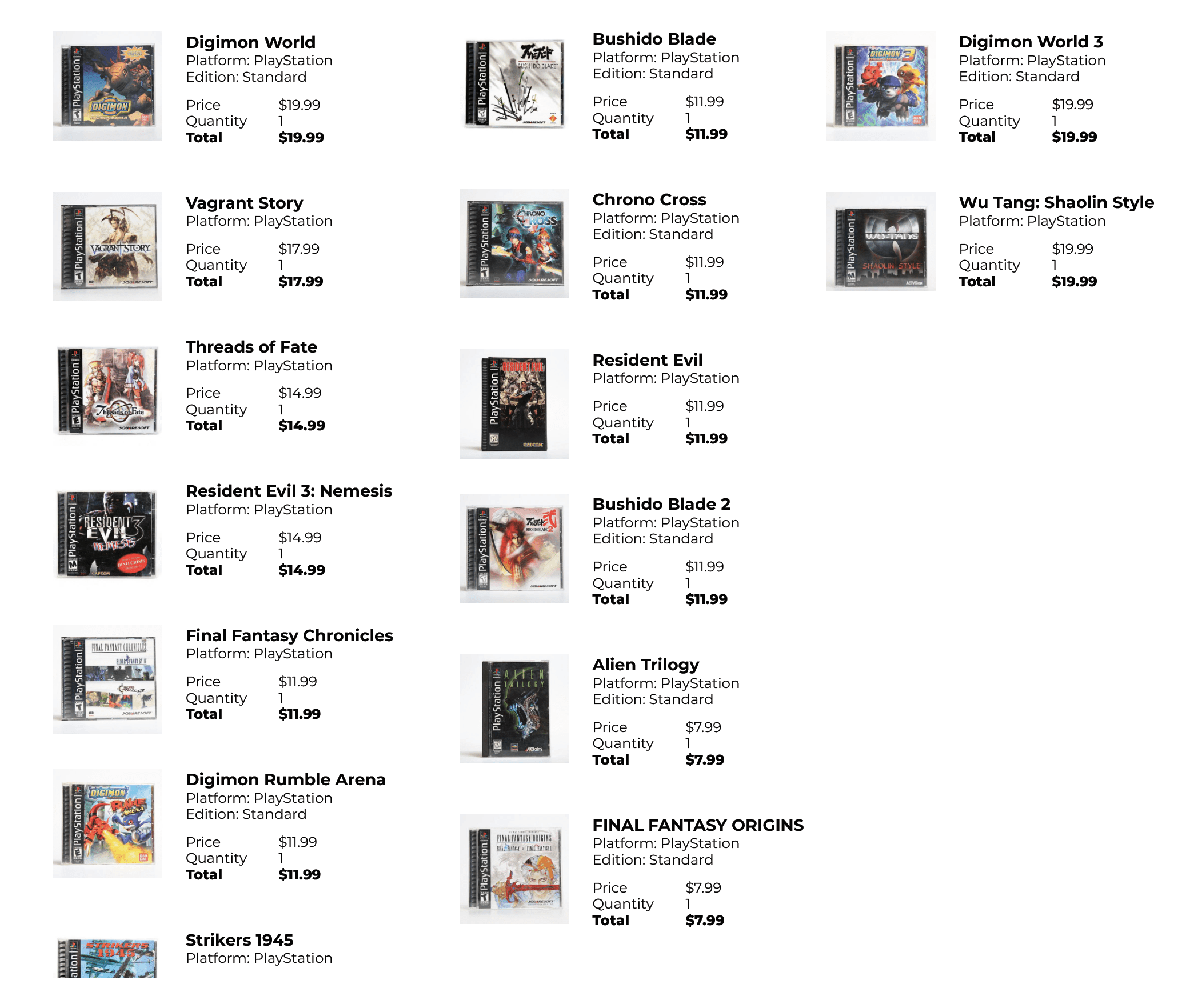 Used my GameStop trade in credit from last weeks promo on PS1 games