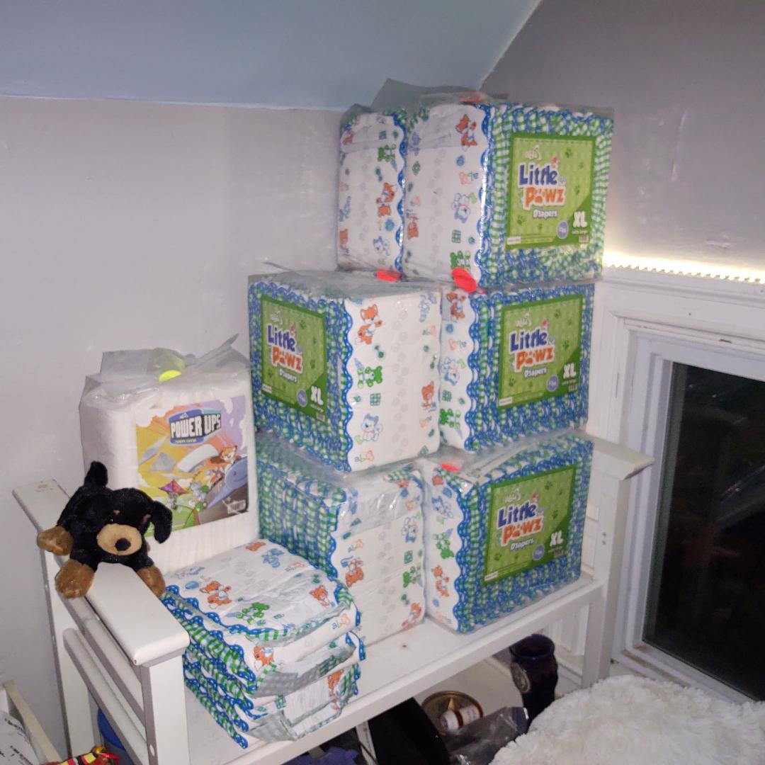 Got my diaper restock order! This should keep my bed dry for a few months. r/ABDL