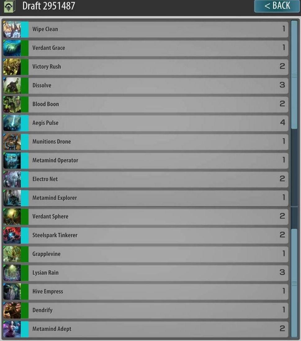 My best "Reverse" Draft deck ww