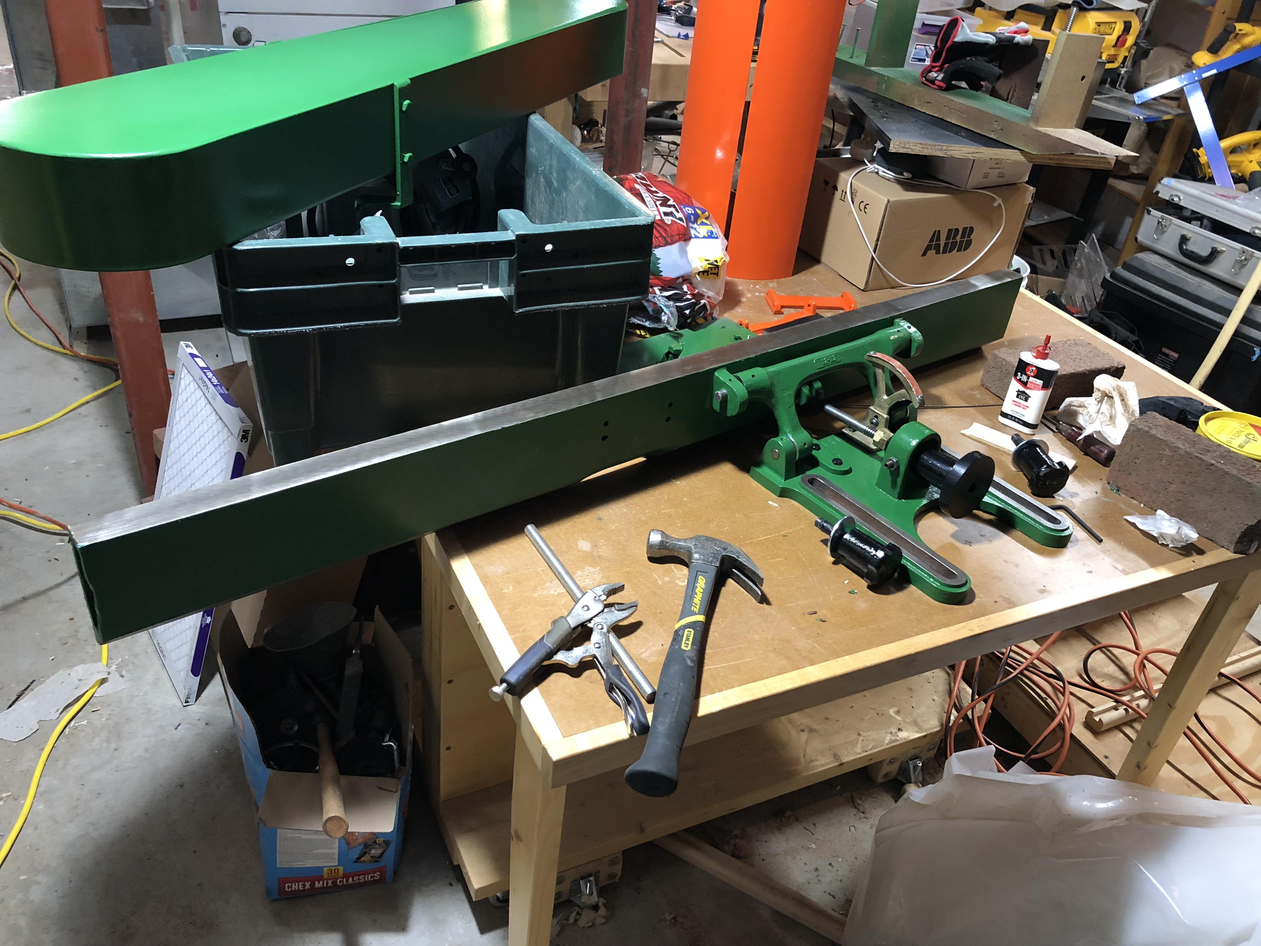 And now, the whole jointer fence reassembled. r/woodworking