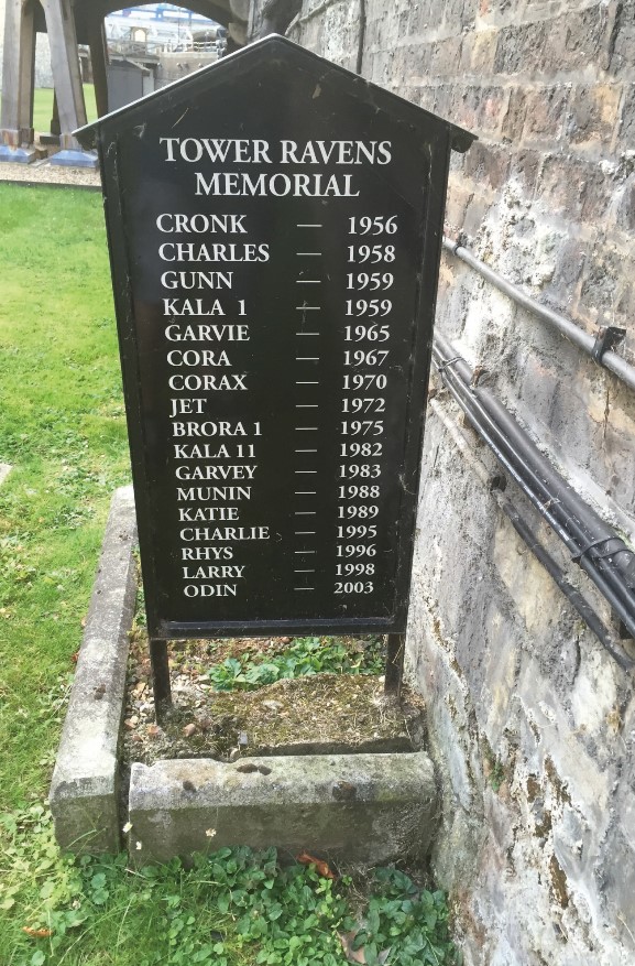 Memorial to past Ravens at the Tower. r/london