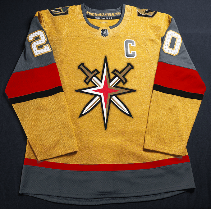 Made a rushed mockup of the new VGK jersey with no white bands or