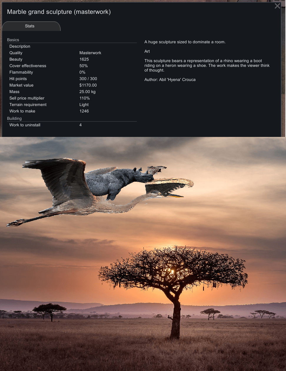 RimWorld Best Masterwork Statue so far RimWorld