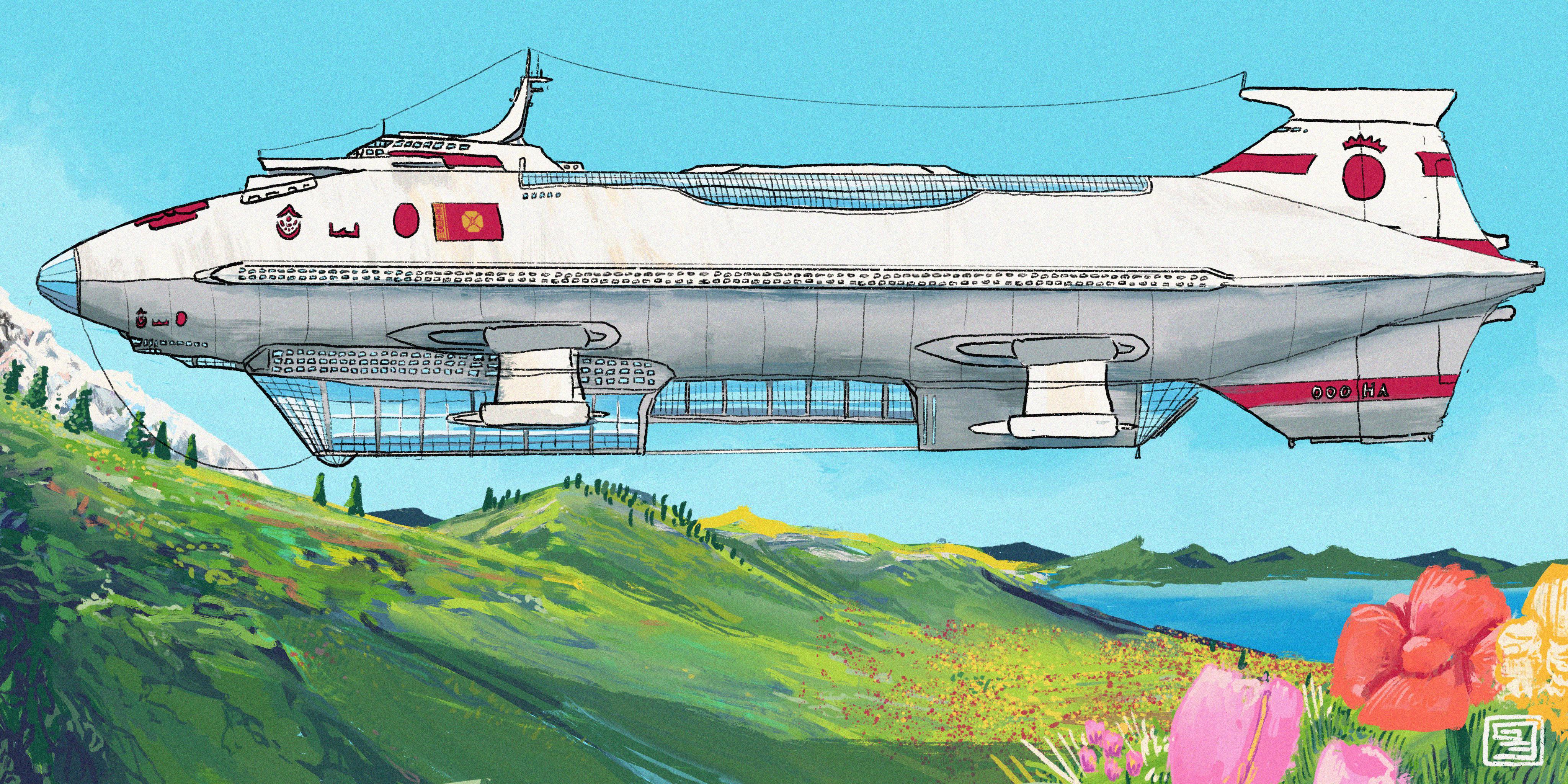 Oceanliners of the Sky Vacuum Dirigibles in Vekllei r/vekllei