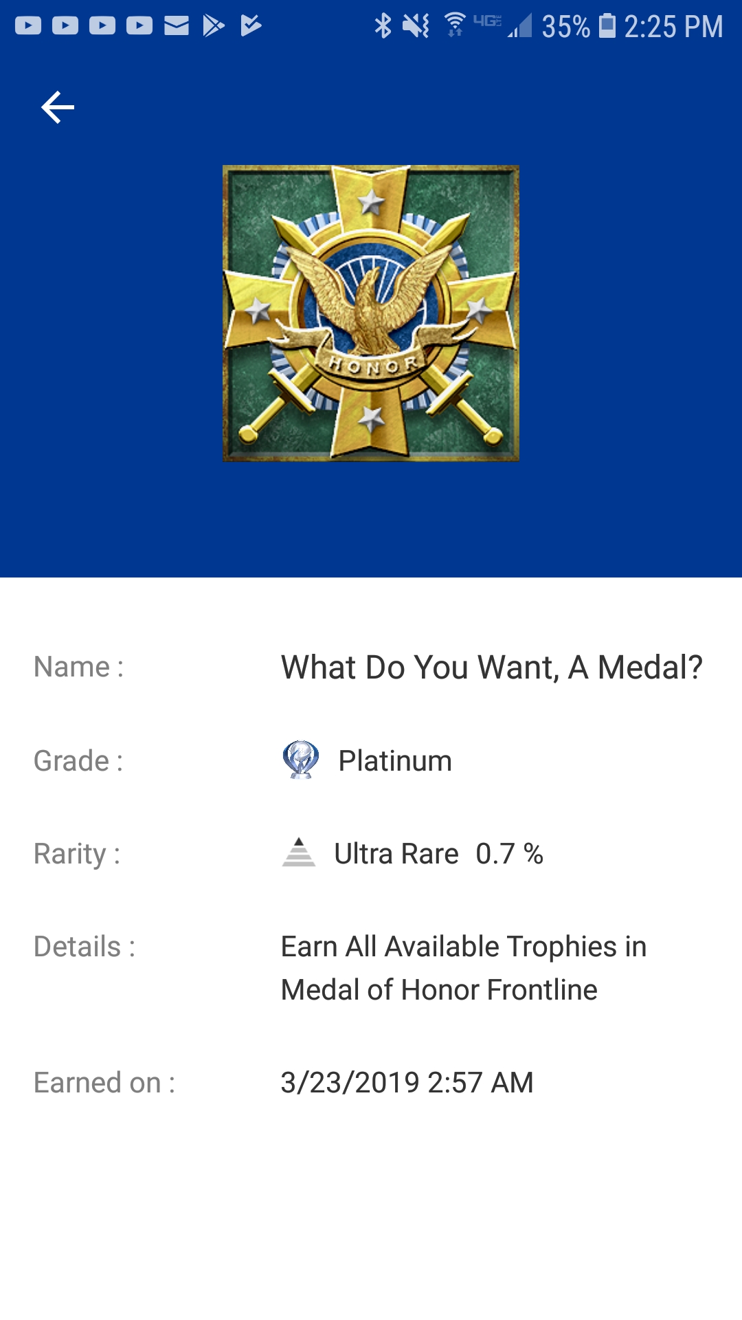 [Medal of honor frontline] Platinum 90 one of if not the hardest ps3