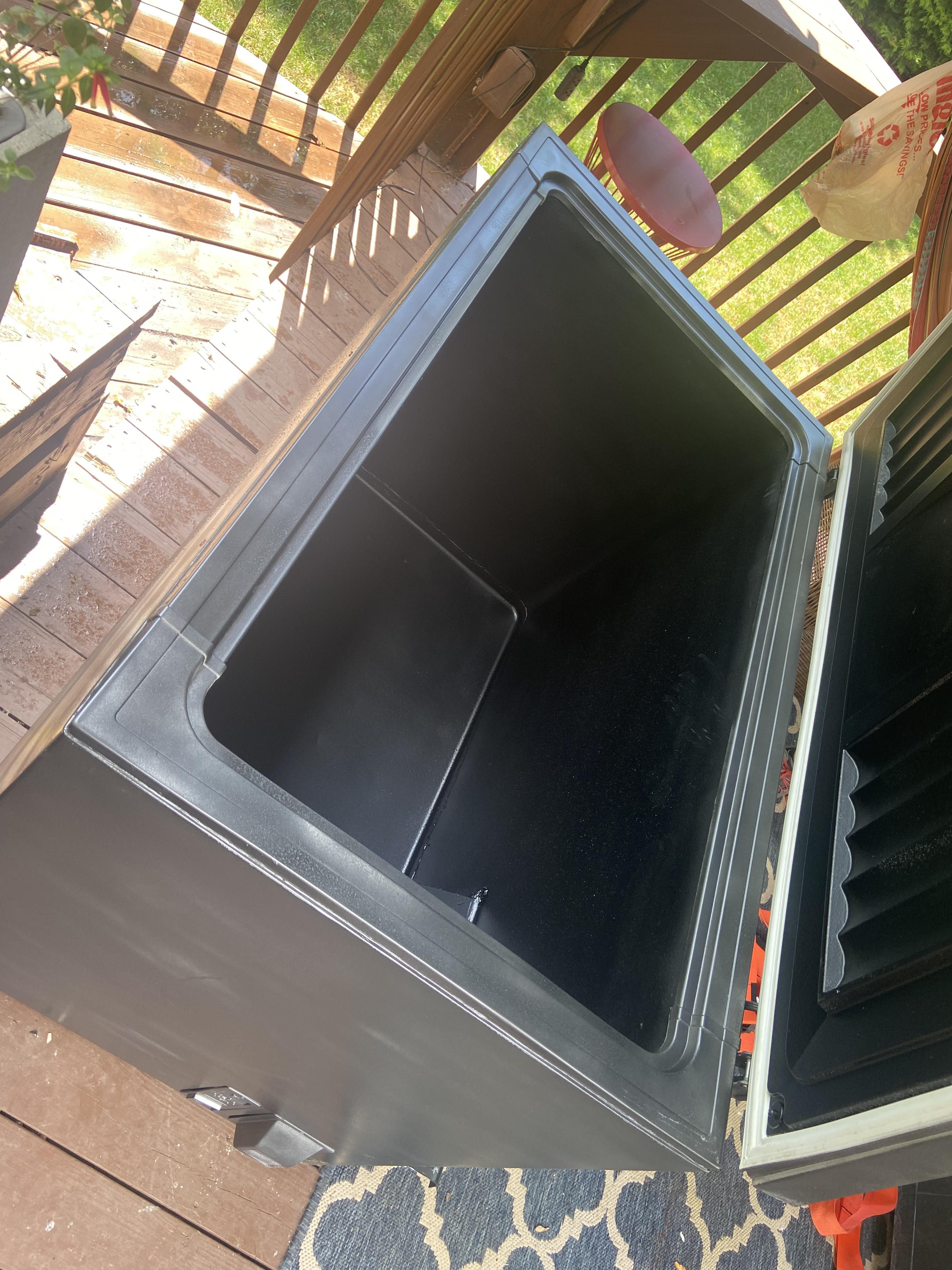 How dangerous is this? Chest freezer being used as a cold plunge while