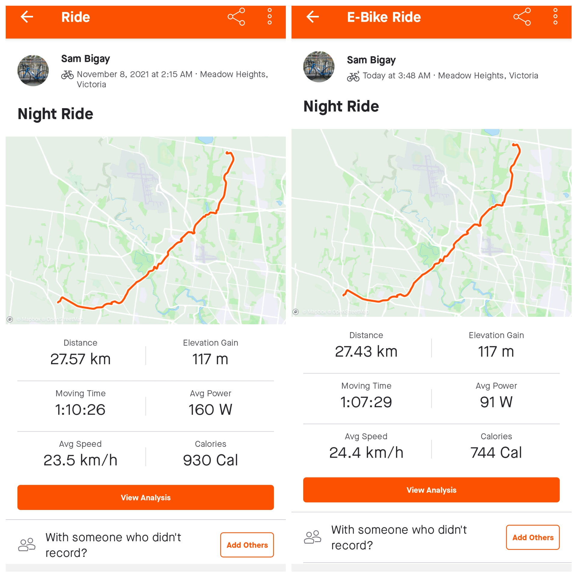 Ebike VS push bike