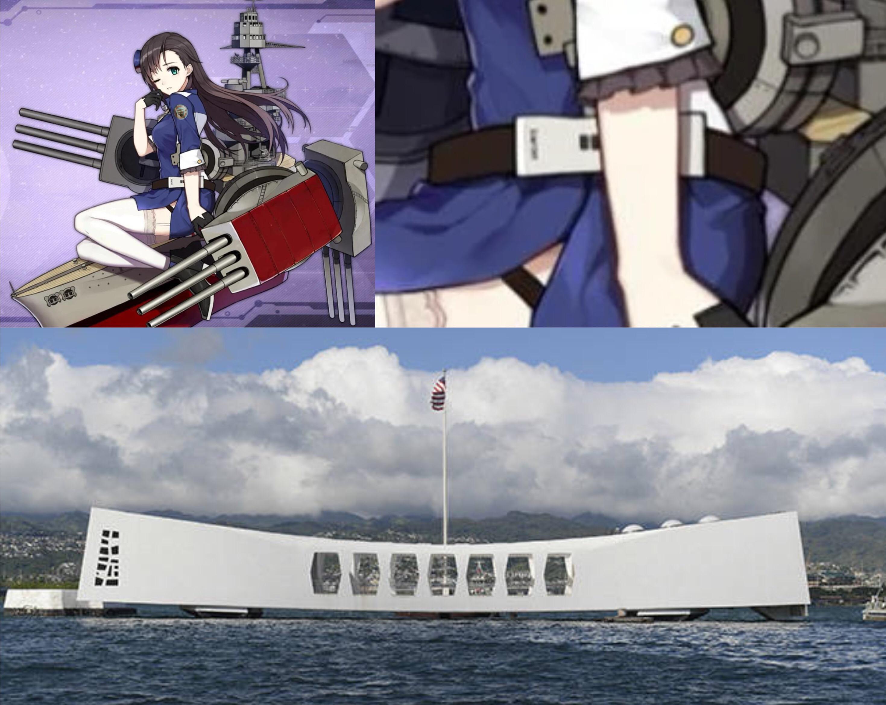 So I just realized that Arizona has her memorial on her hip r/AzureLane