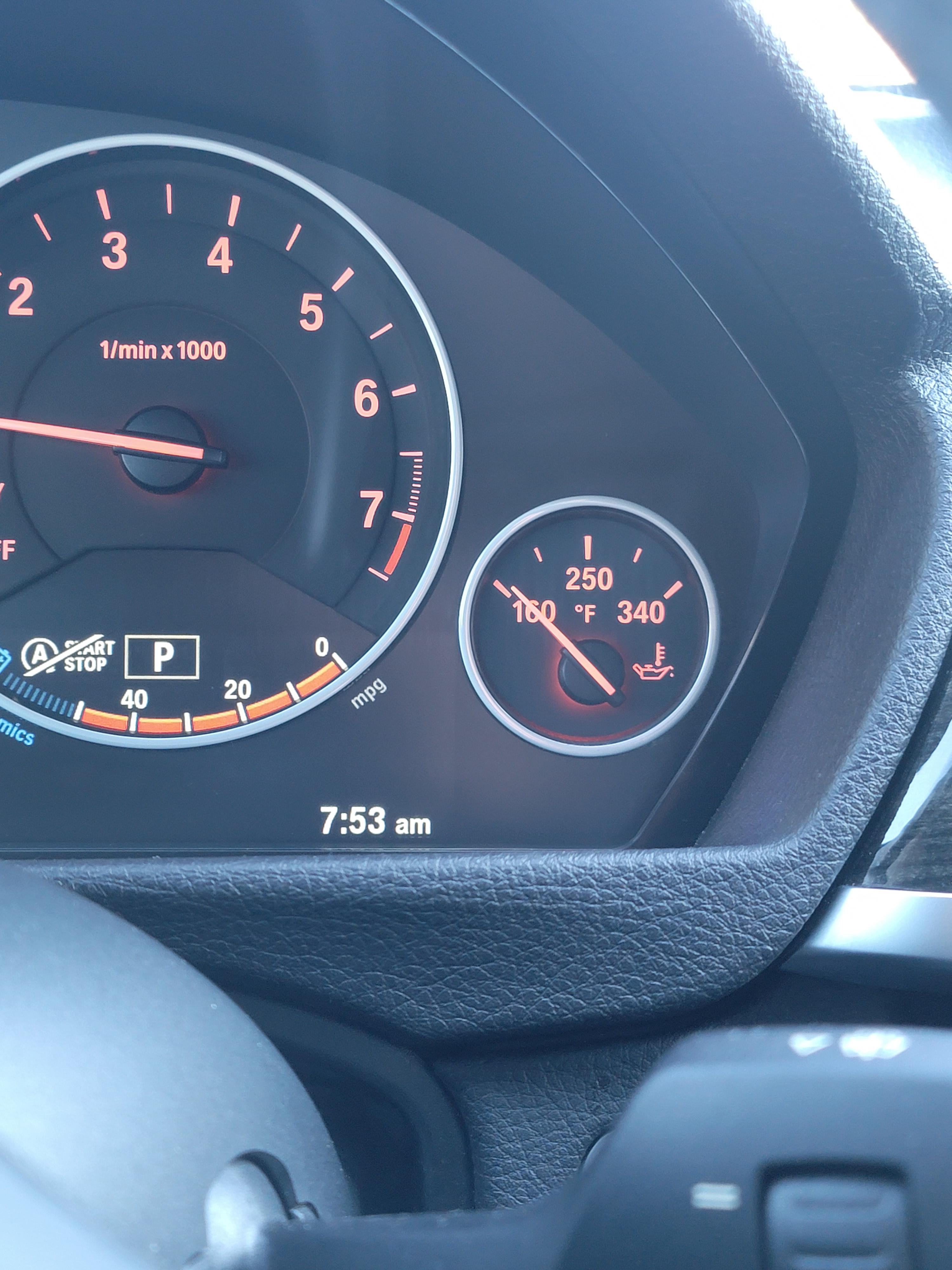 This Is my temp gage after 40 minutes of running. It has a new