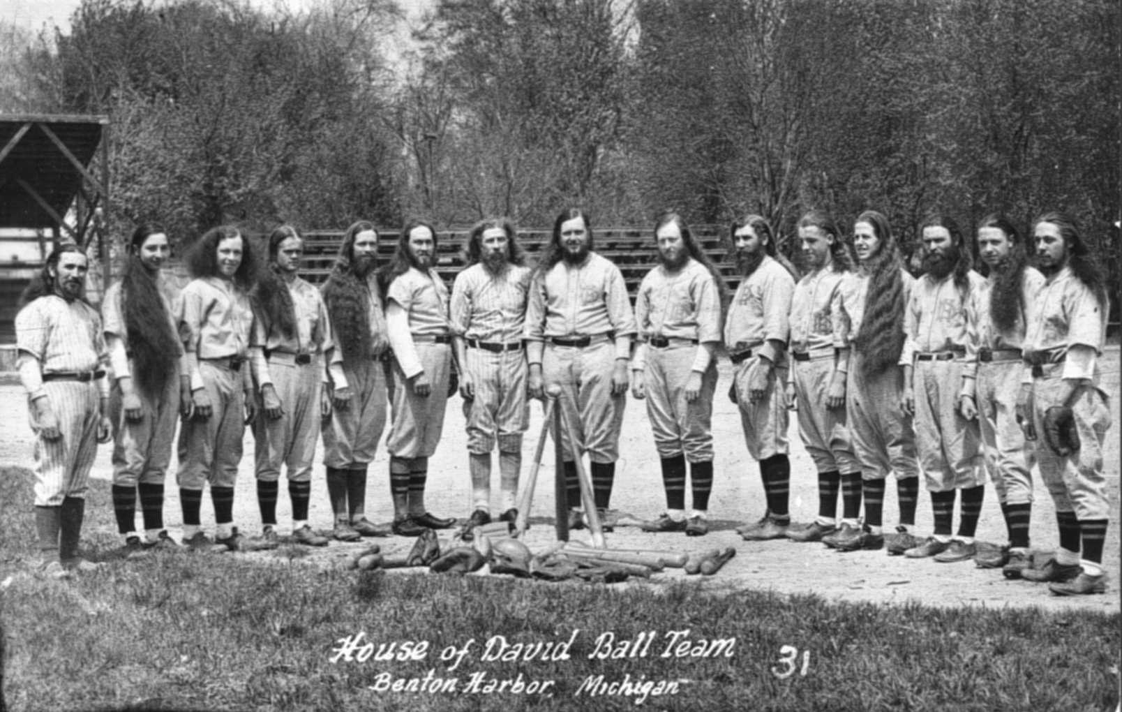 The House of David baseball team these protohippies from a religious commune in Benton Harbor