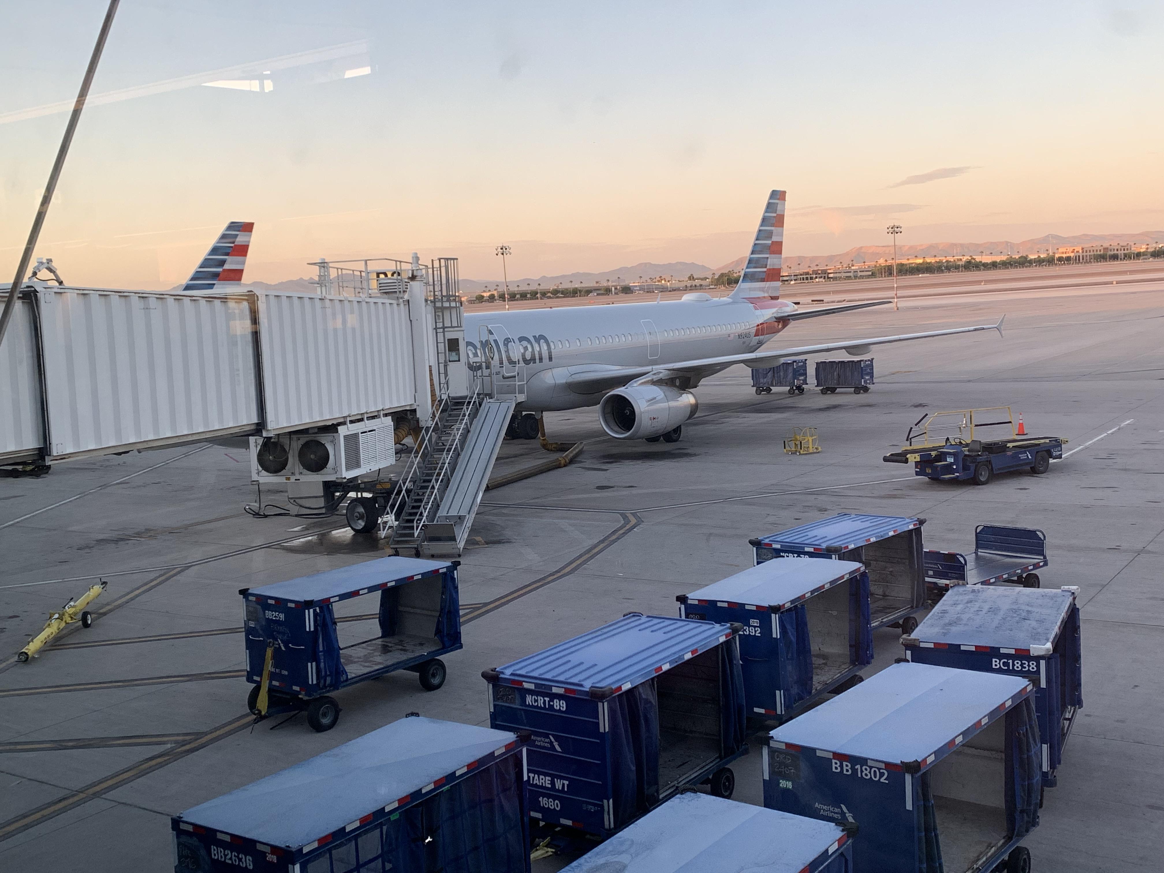 Today's flight, AA A321 LASCLT. Original flight to ORD got delayed and