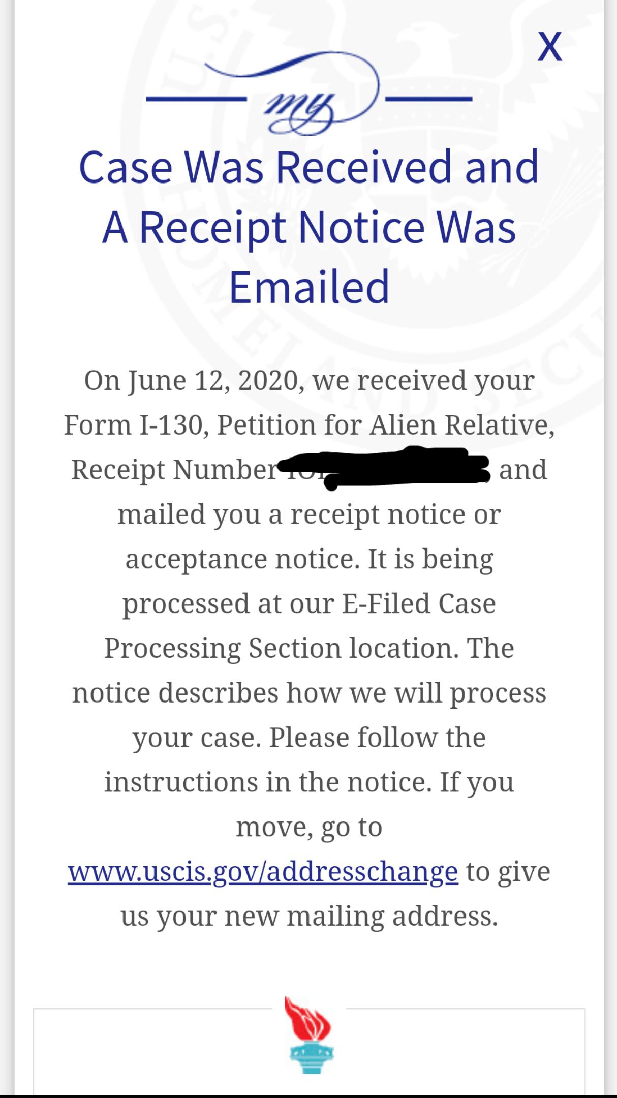 PD June 12, 2020 I130 was sent to the Nebraska field location. The