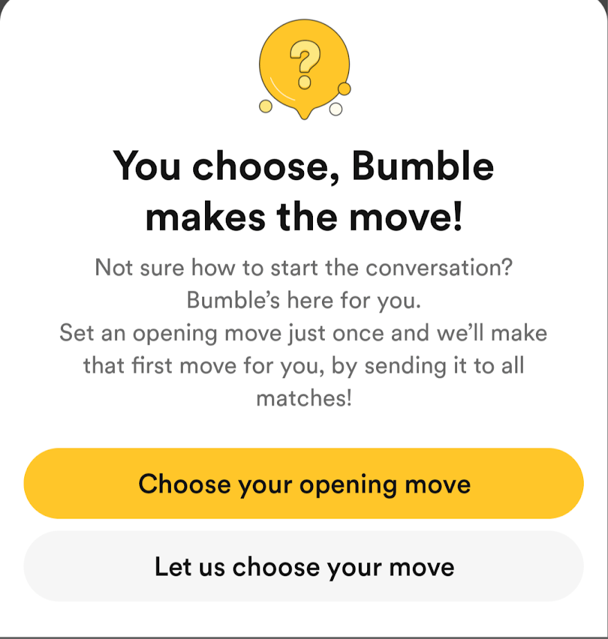 Bumble Opening Move Bumble Is Now More Trash Than Ever... r/Bumble