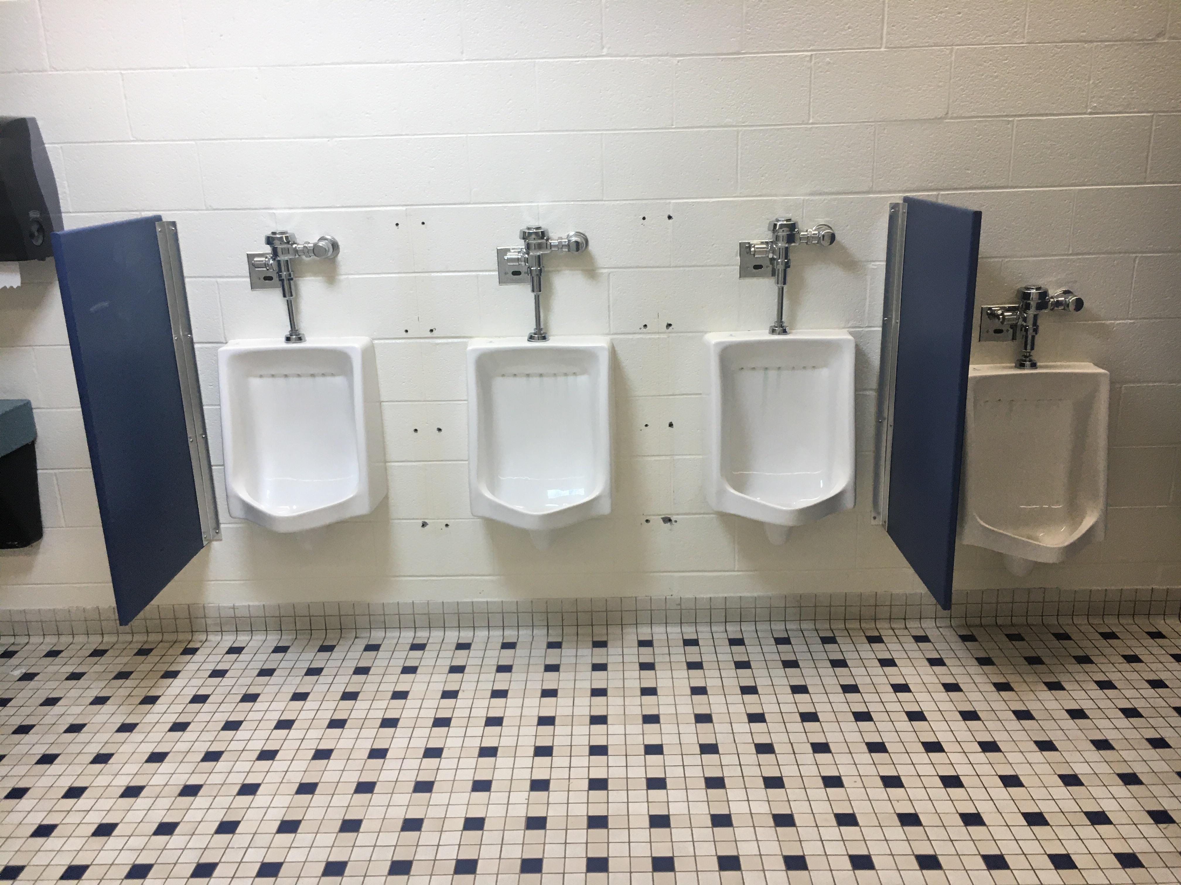 My schools bathrooms don’t have dividers between all the urinals r
