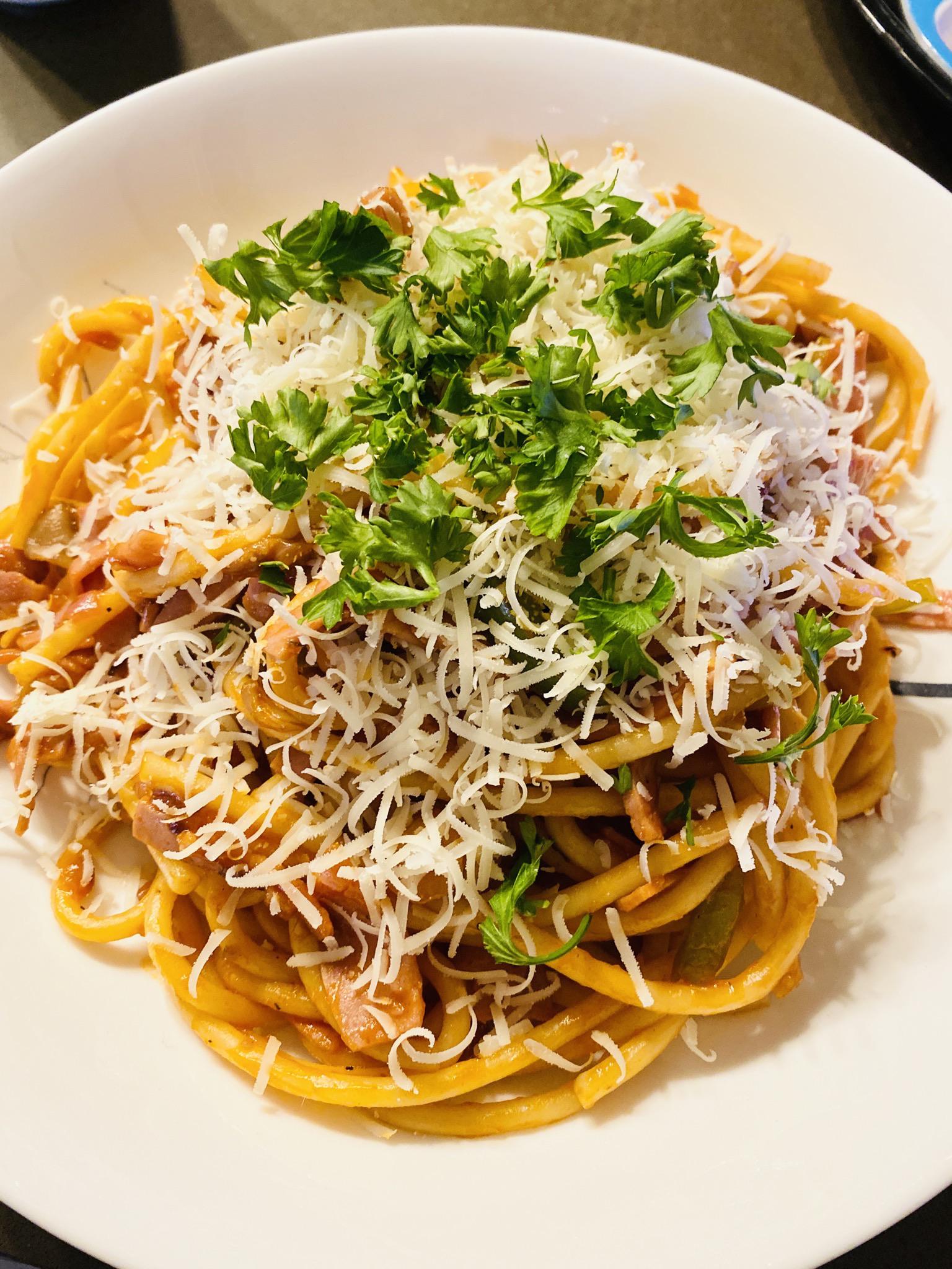 [Homemade] Japanese spaghetti Napolitan r/food