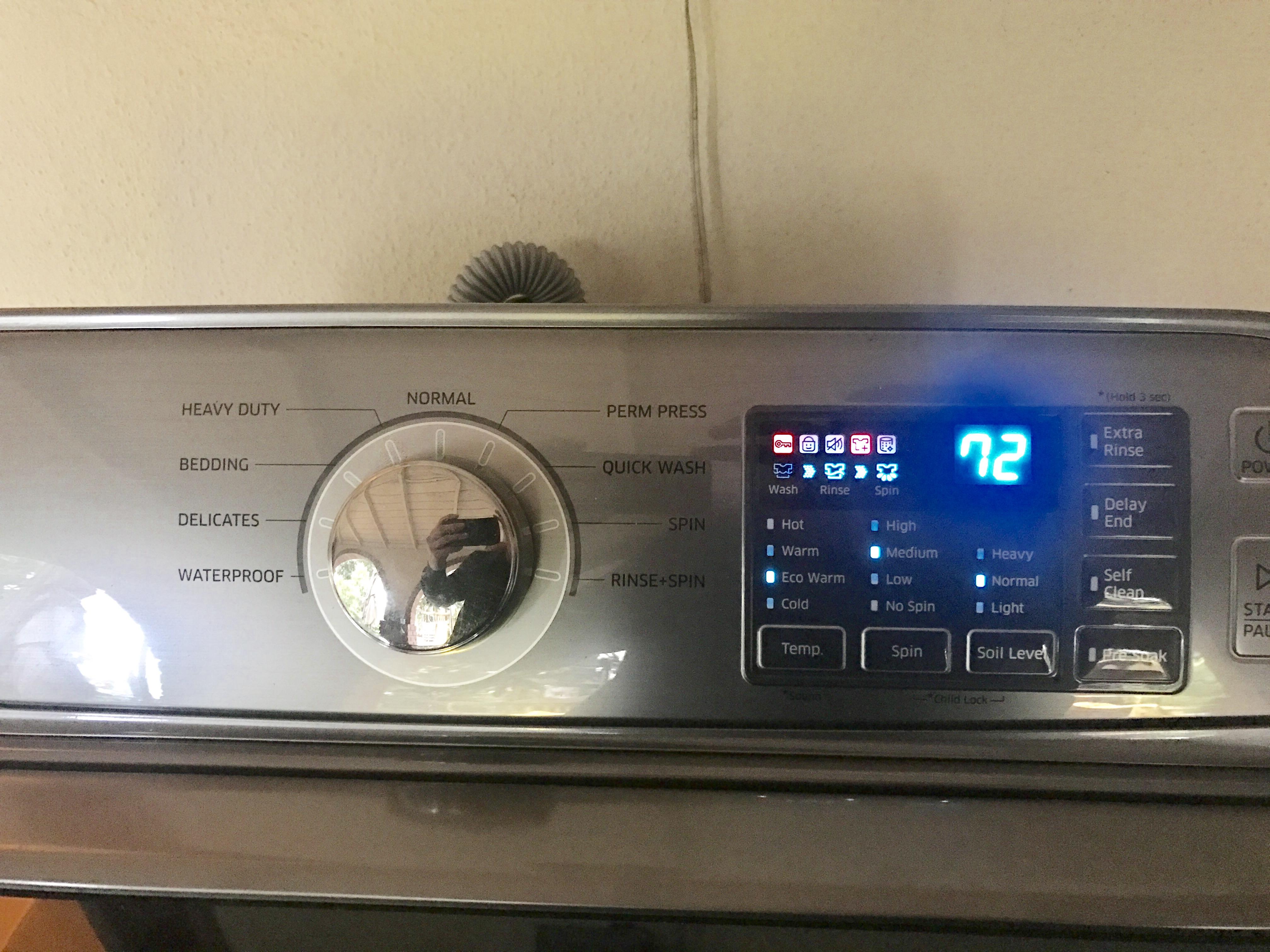 I have the samsung vrt wa45h7000aw/a2 but it won't wash. As soon as I