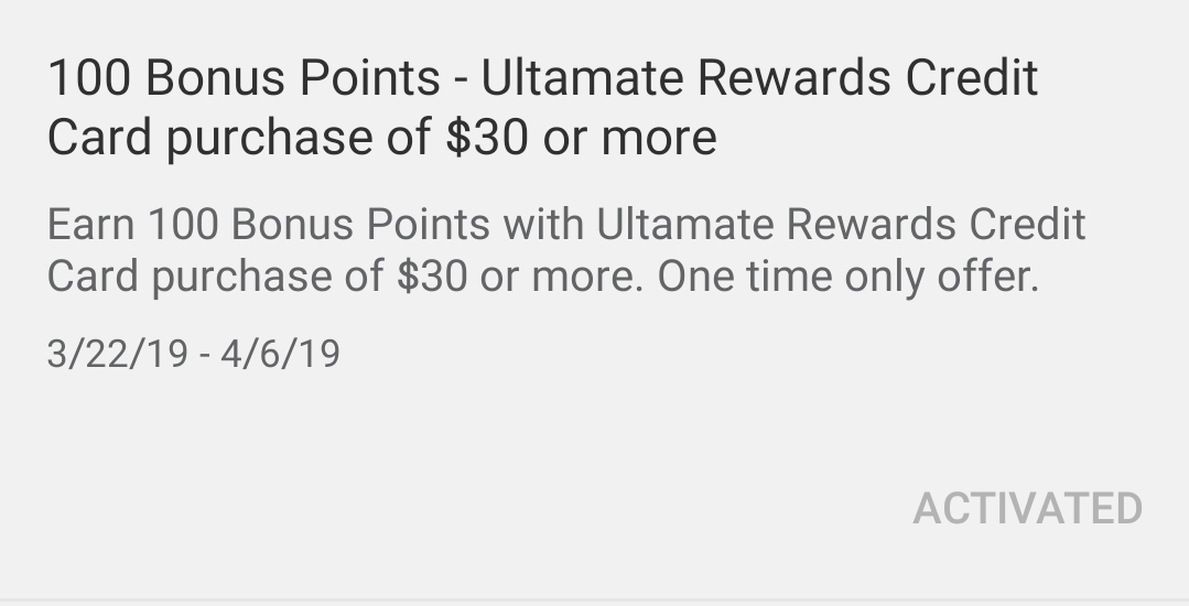 Ulta 100 Bonus points with Ultamate Rewards Credit Card Purchase of