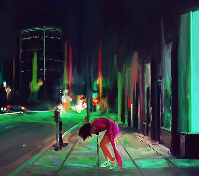 Painting inspired by the Green Light music video. r/lorde