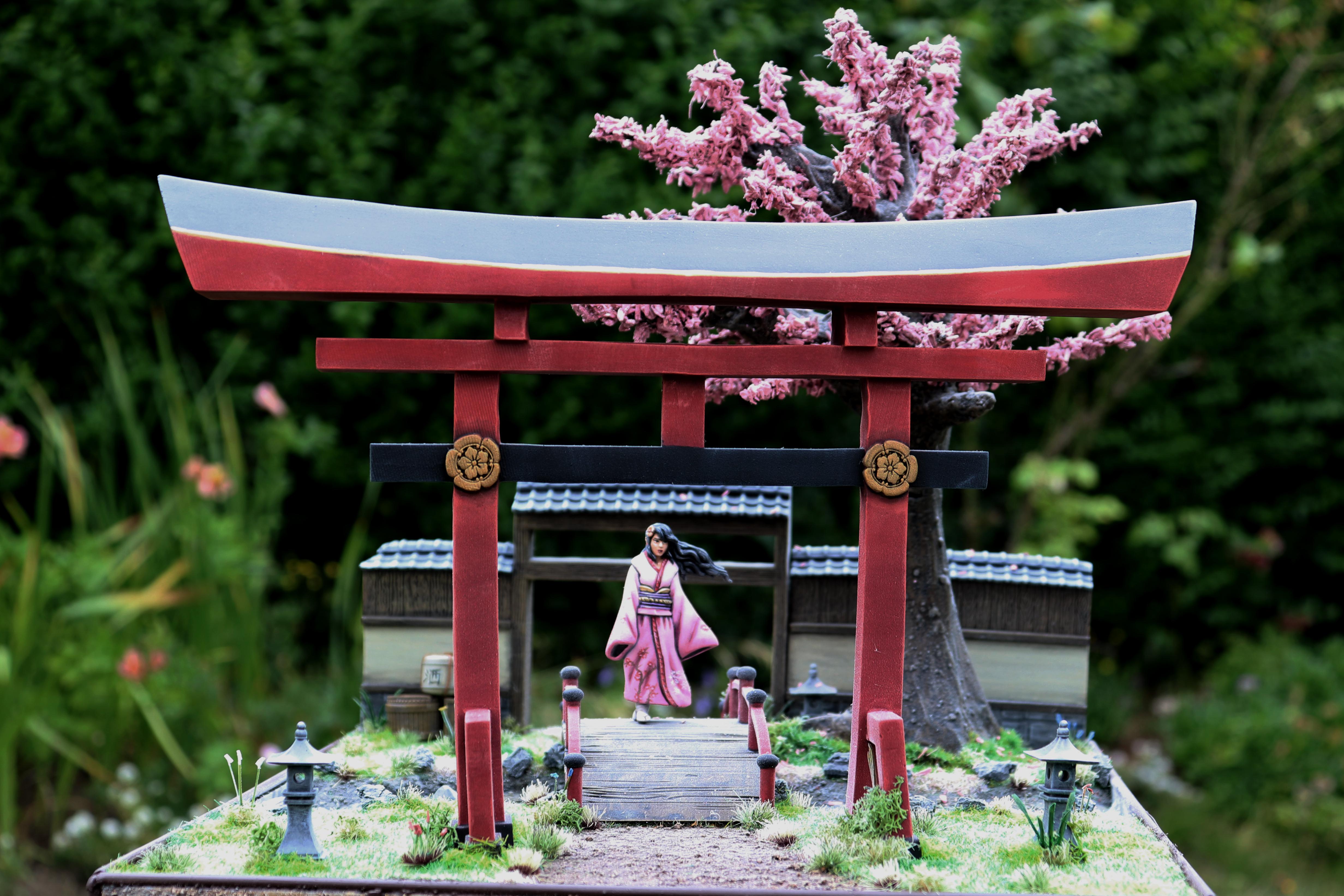 Japanese diorama with quite a lot of printed parts r/3Dprinting