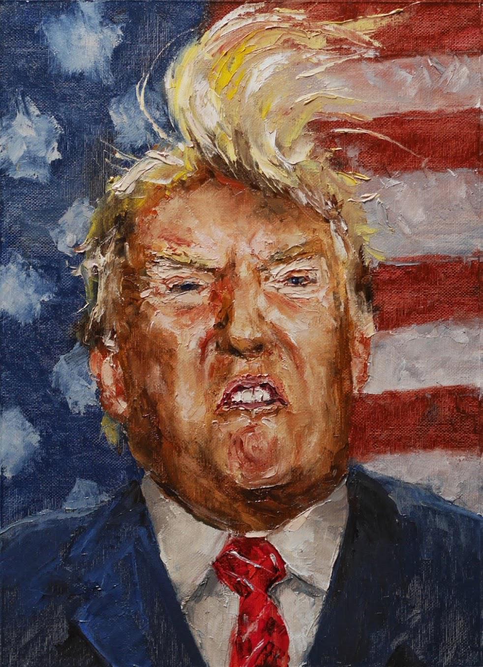 Donald F. Trump, u/stupigstu, Oil on Canvas (Knife), 2017 r/Art
