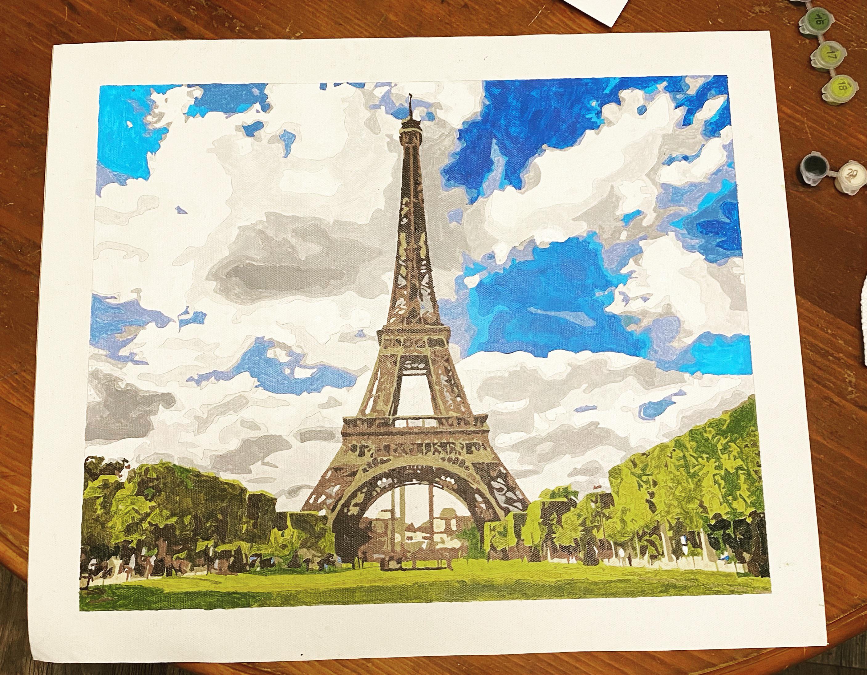 My first paint by numbers. Looking forward to doing more! r