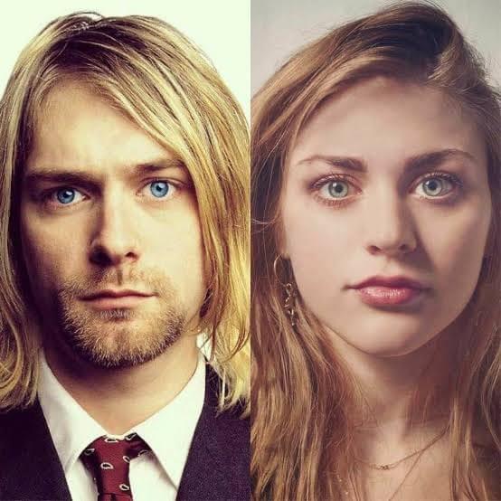 Frances Bean Cobain at 29 and Kurt Cobain at 27 r/pics
