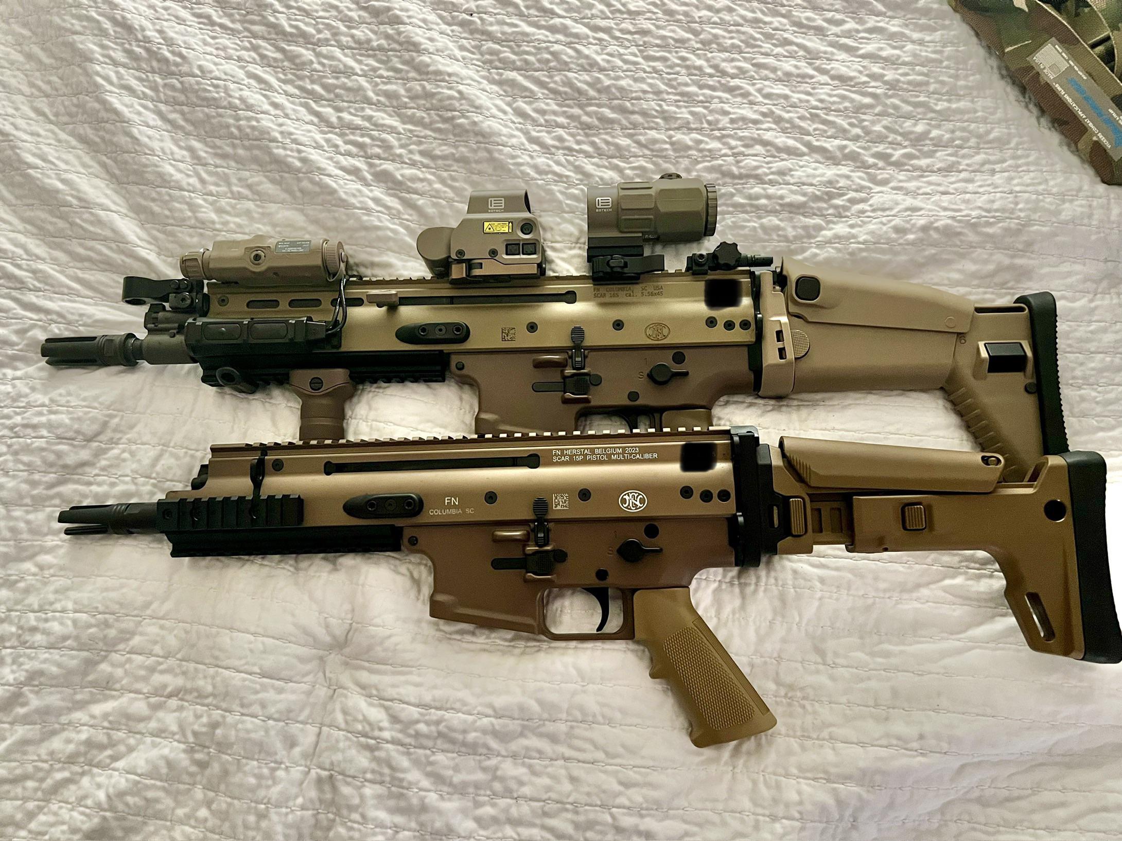 SCAR16S SBR 10” vs SCaR 15P SBR 7.5” size comparison. : r/tacticalgear