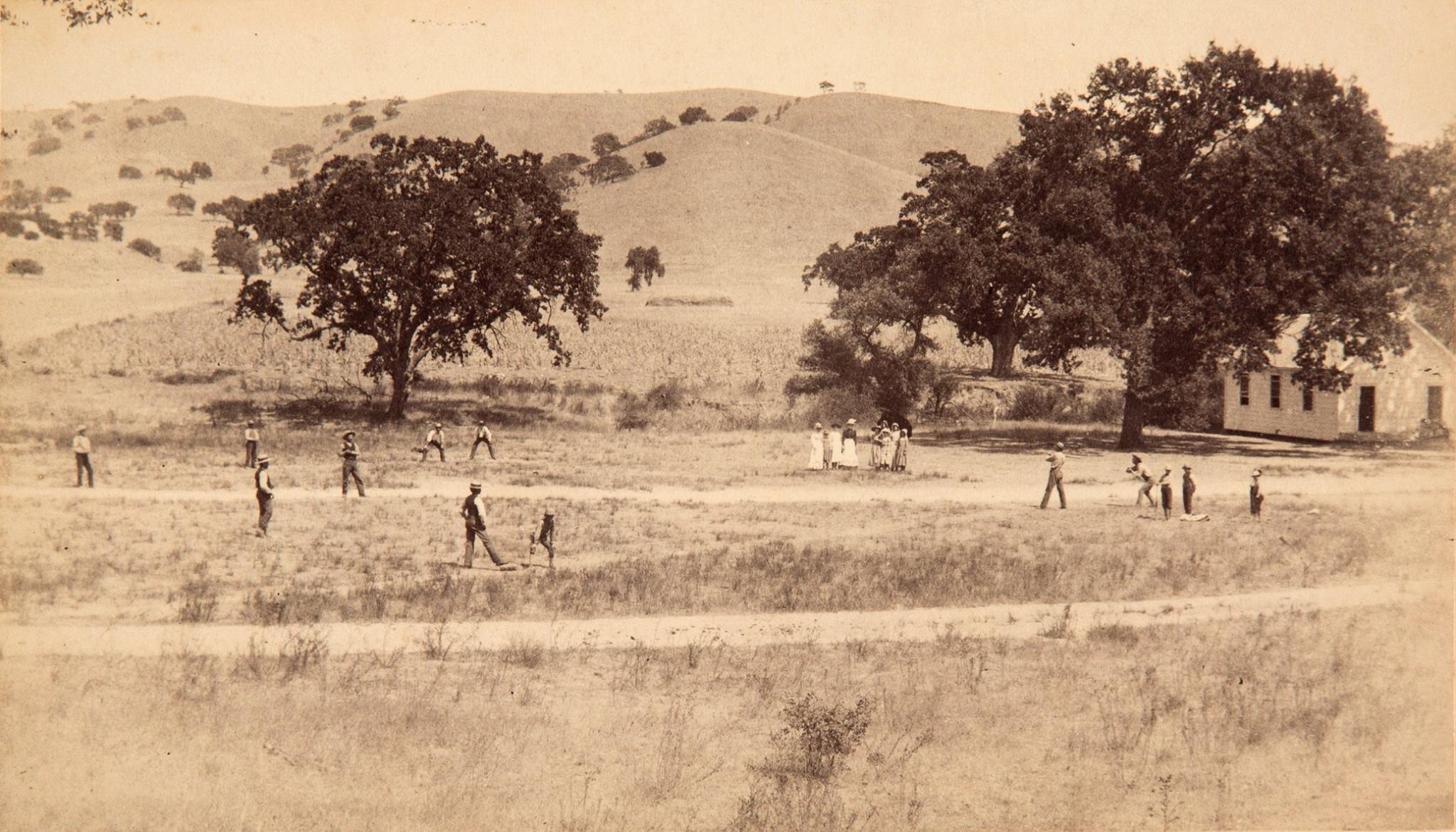 One of the earliest photographs of baseball in California, 1860s. r