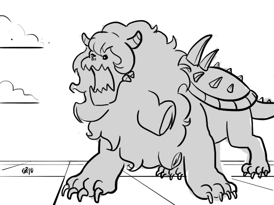 Art I made a while ago where Rose got "monsterkaijushifted" like