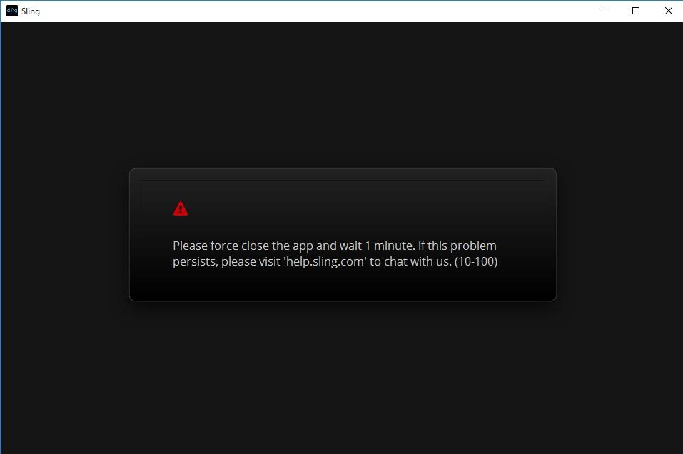 Sling down? Windows app r/slingtv