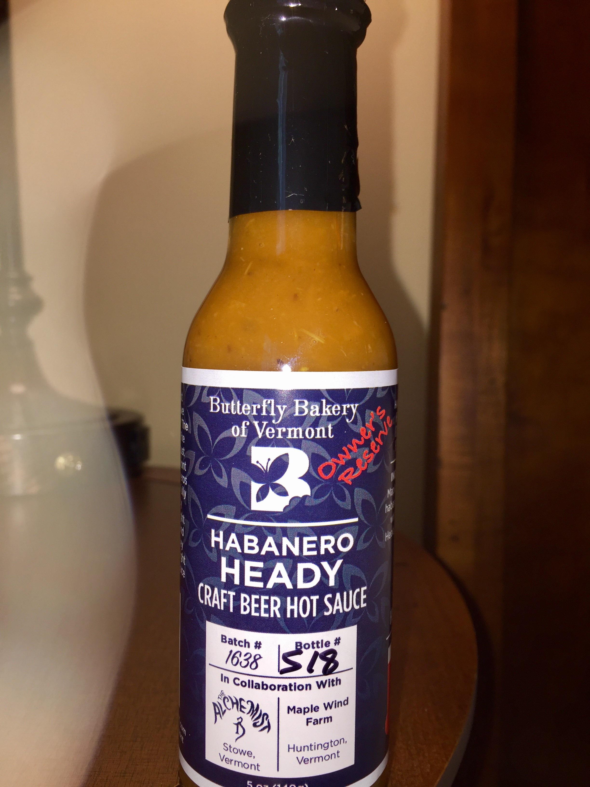 Habanero Heady Craft Beer Hot Sauce. A very Vermont product. Delicious