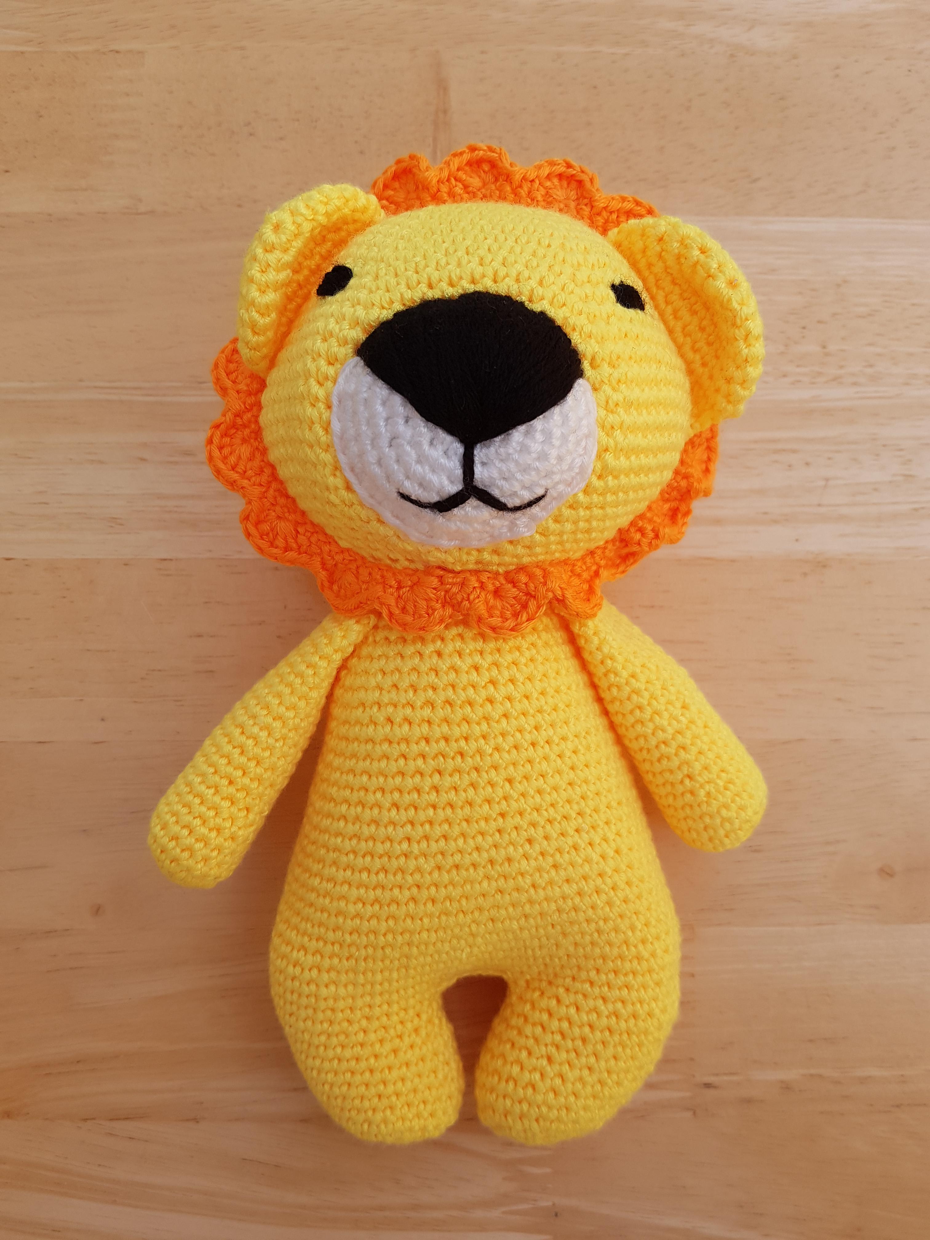 Roar! Finished this friendly lion from an Aldi (UK) crochet kit today