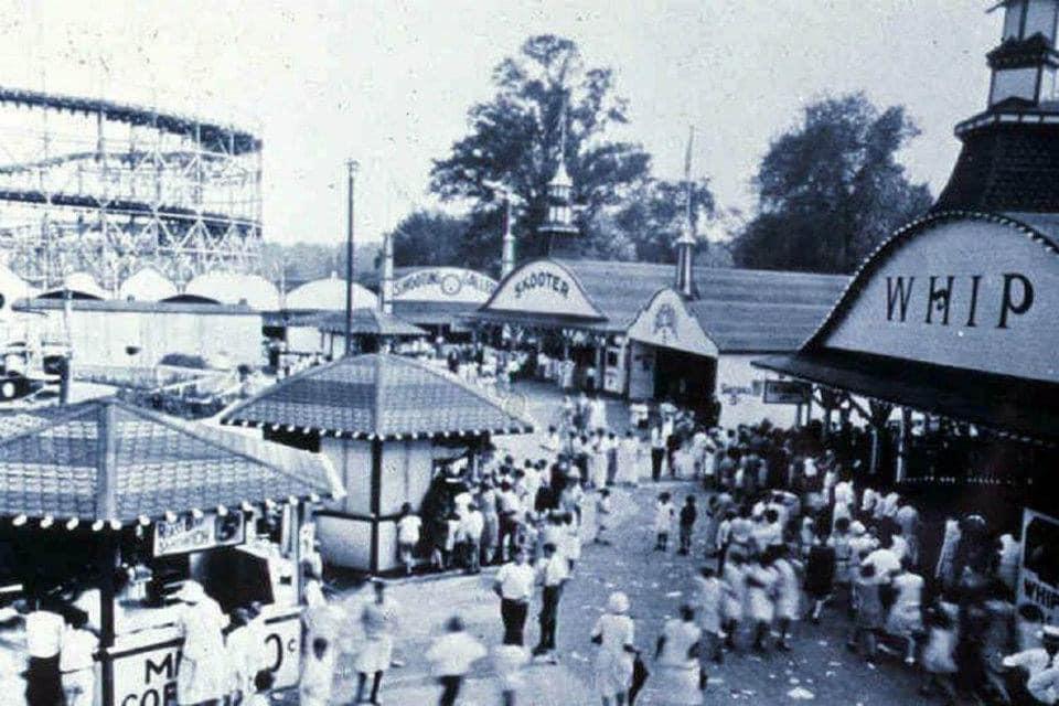 Arcola Amusement Park, Paramus, built in 1926, burned in 1929. Via