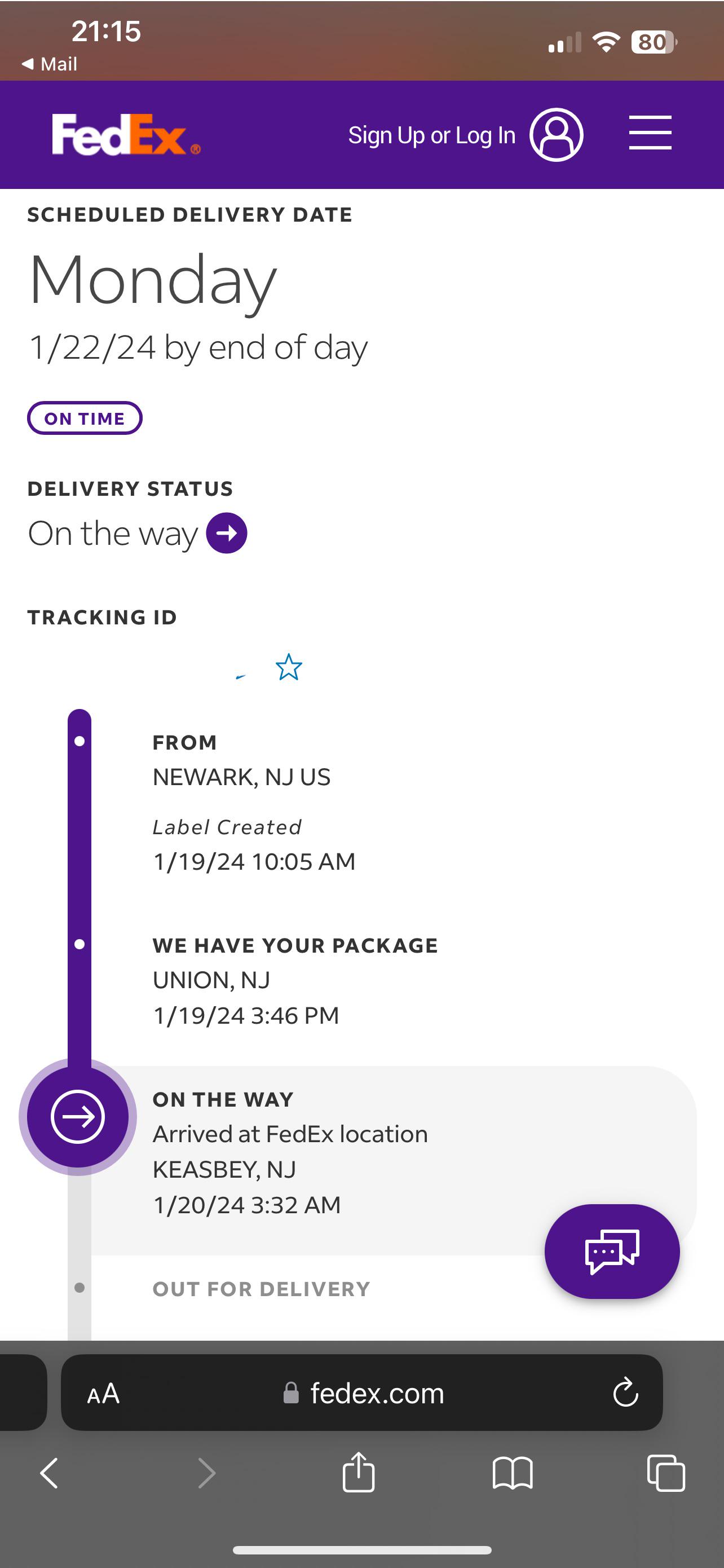 Keasbey not moving? r/FedEx