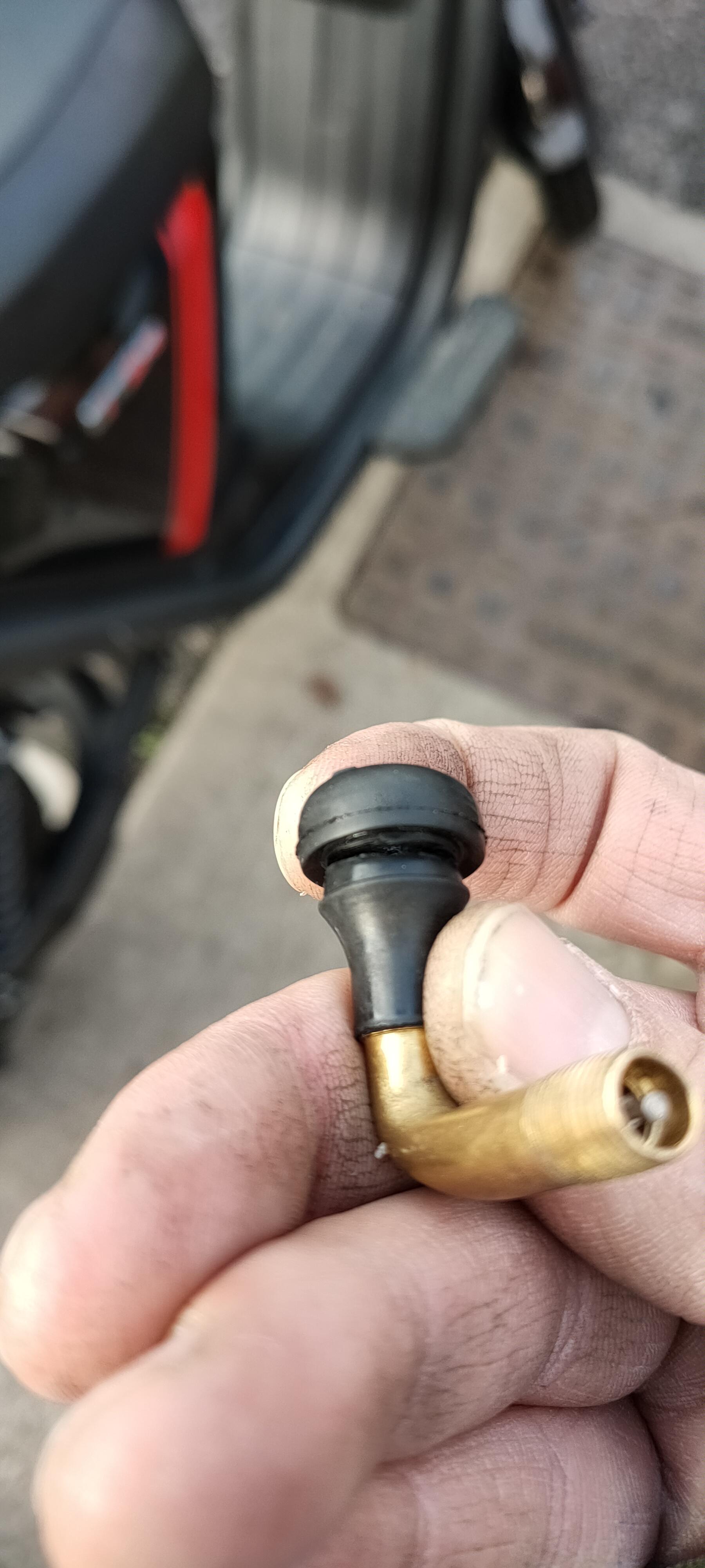 My tyre valve stem came off when I tried to fill my rear tyre of air