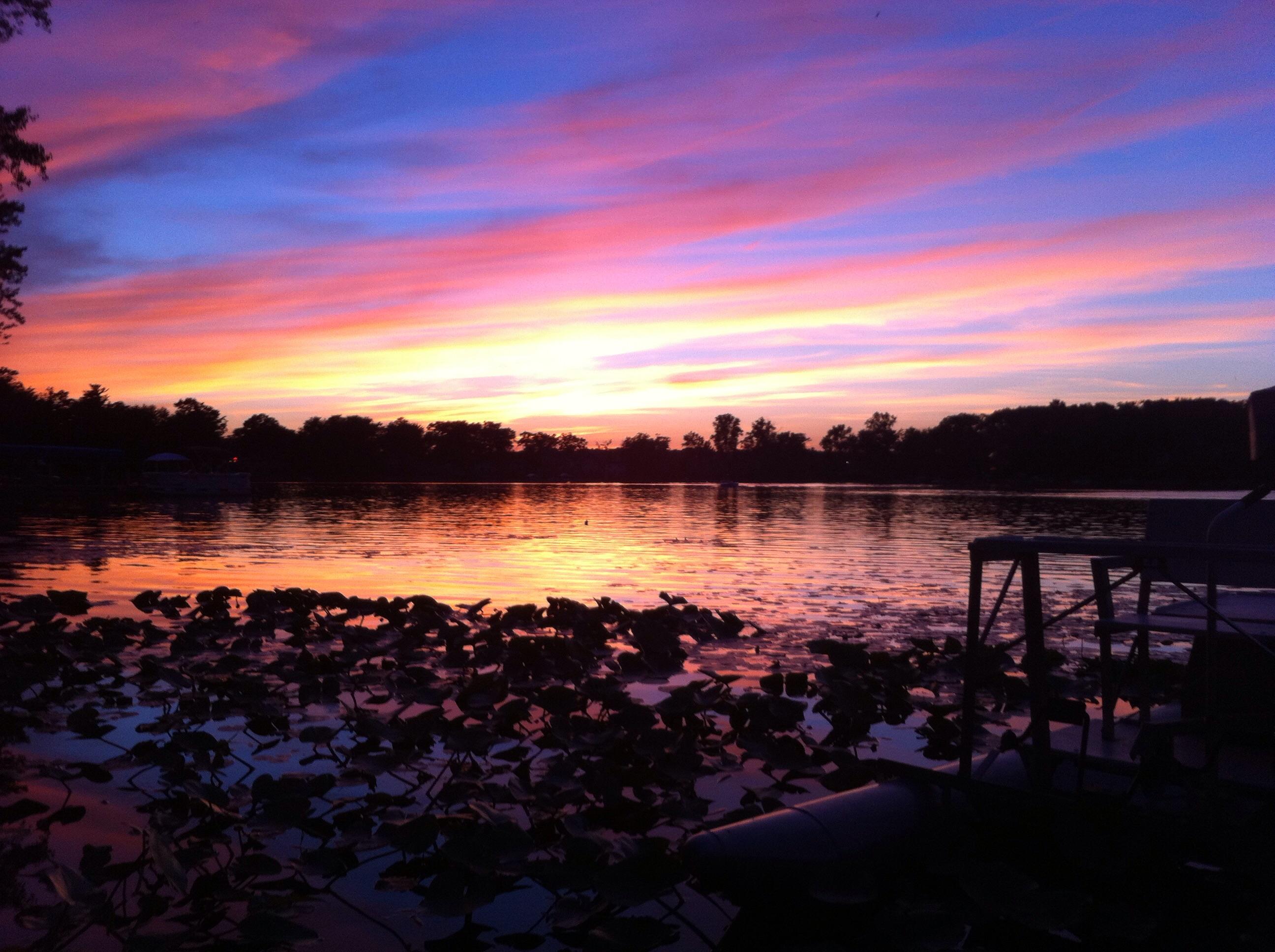 A beautiful sunset at my friend's house at Clifford Lake, Michigan [715